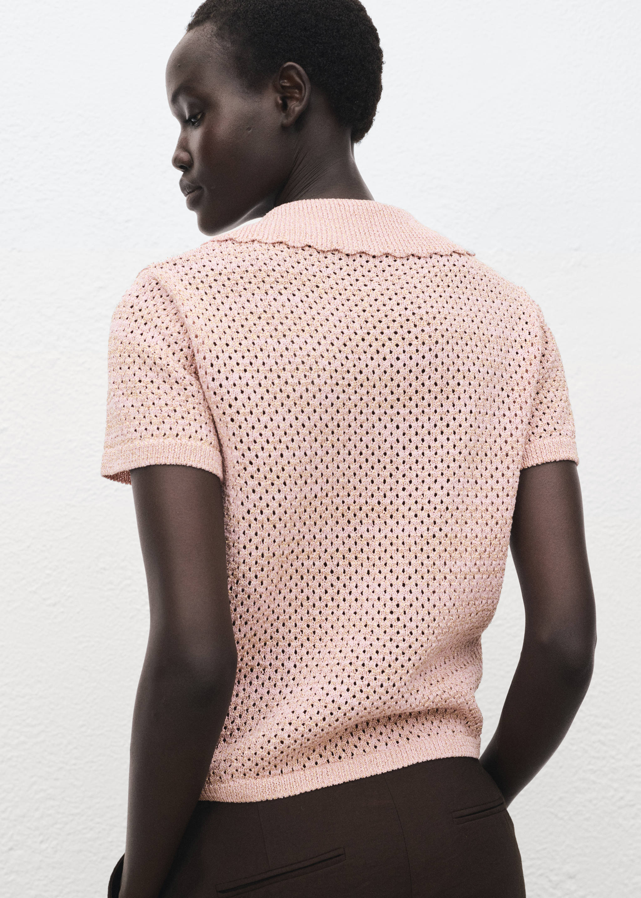 Jersey crochet lurex - Reverso del artículo