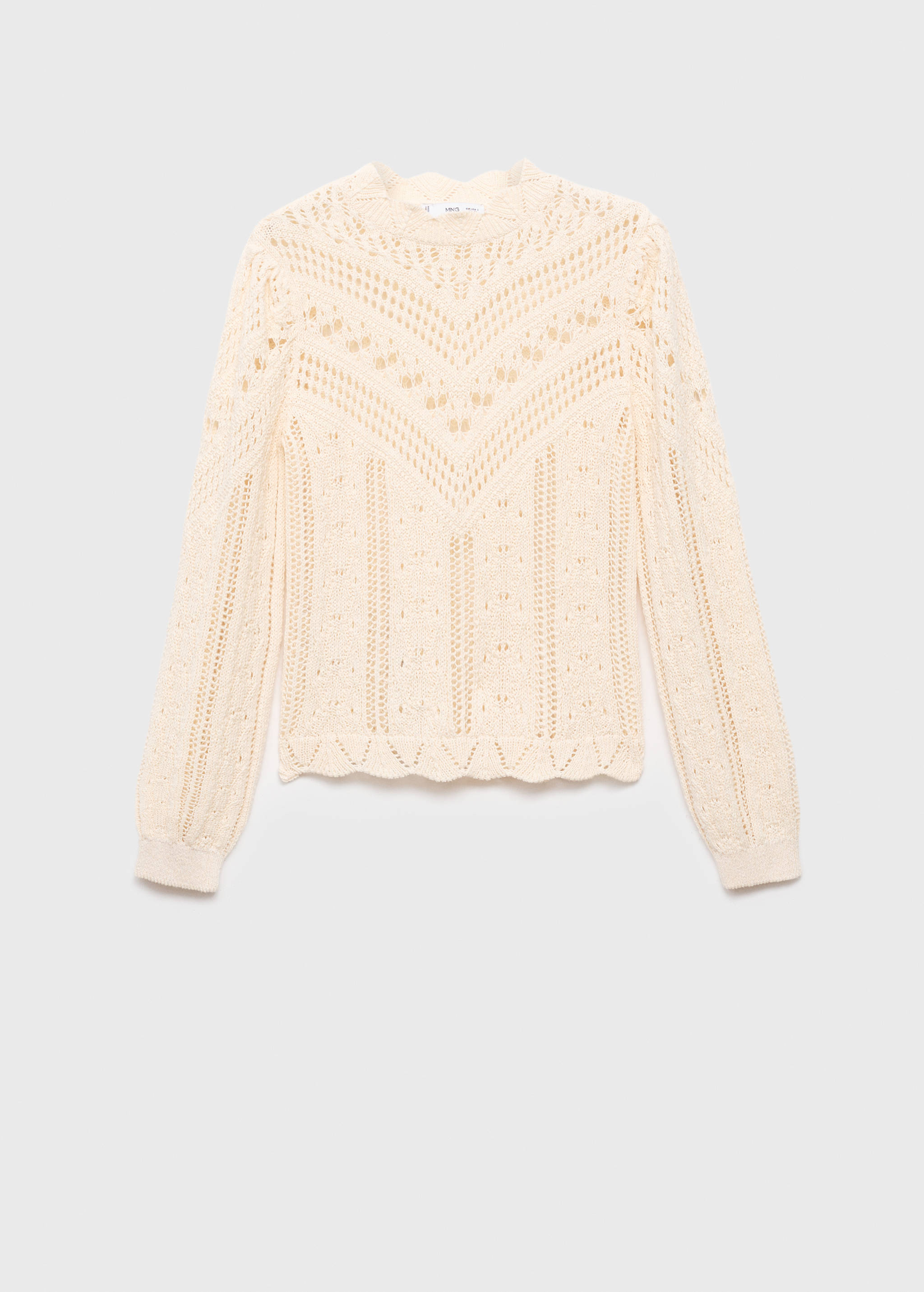 Knitted sweater with openwork details - Article without model