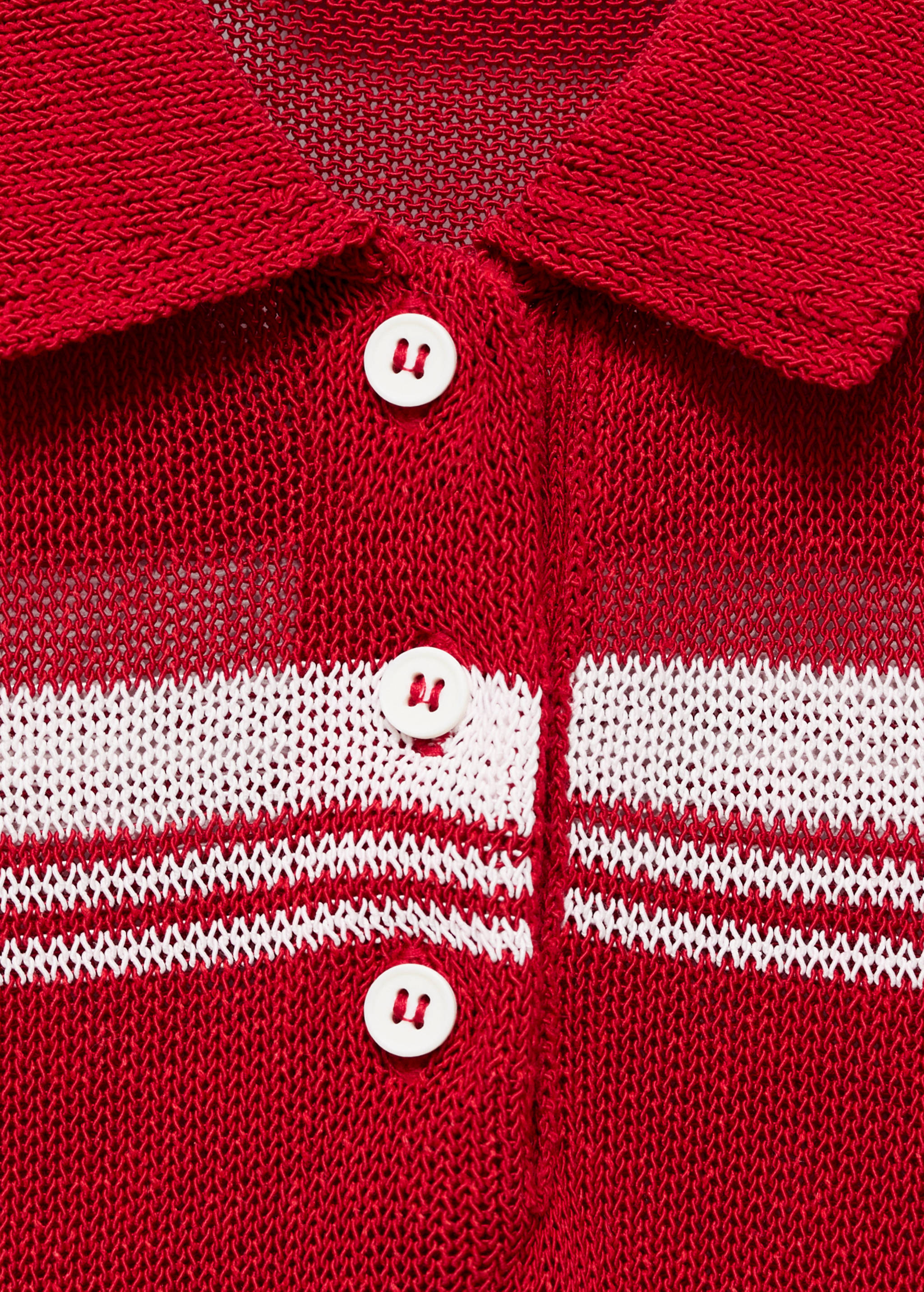 Gestreifter Pullover mit Polokragen - Detail des Artikels 8