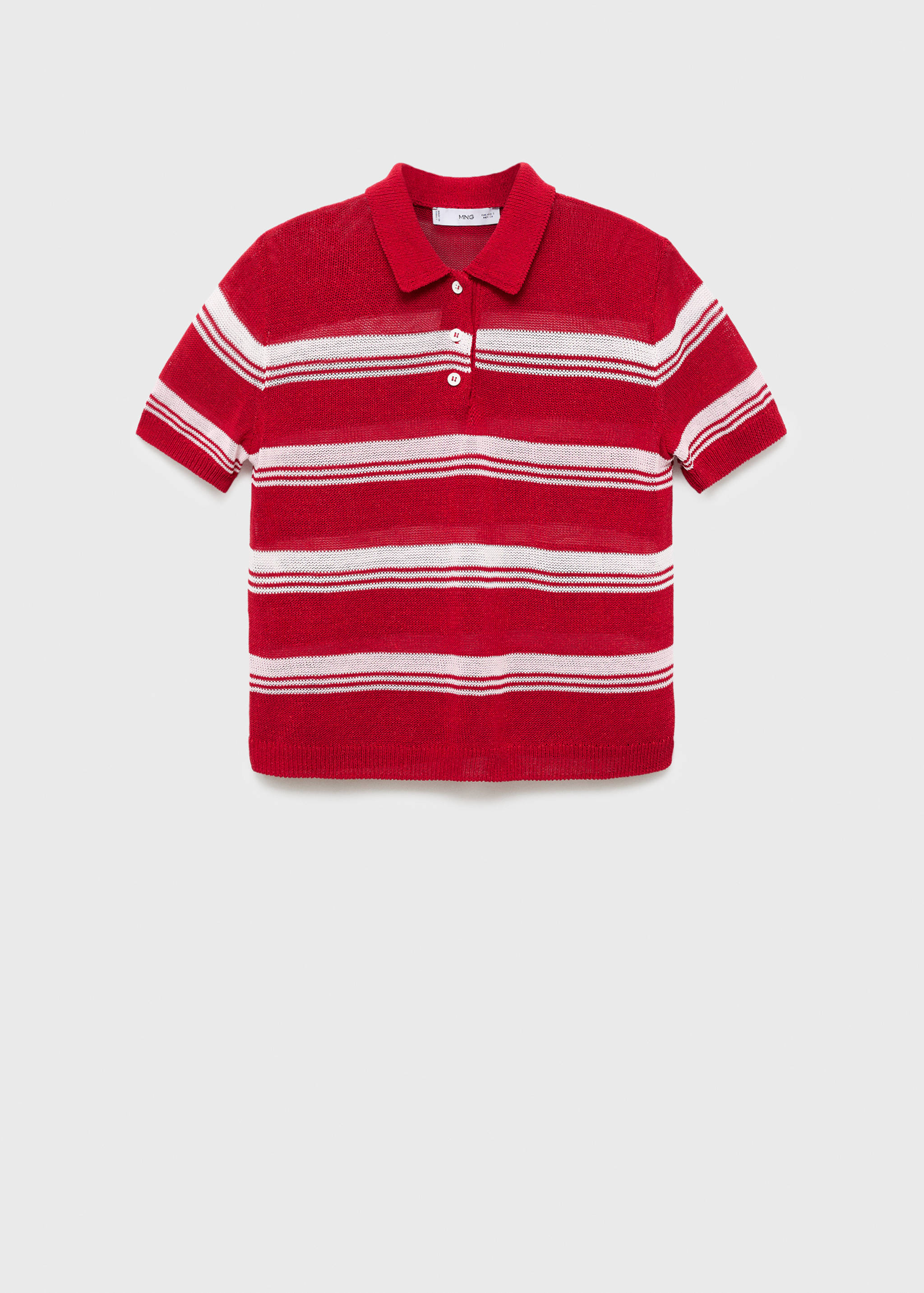Striped polo-neck sweater - Article without model