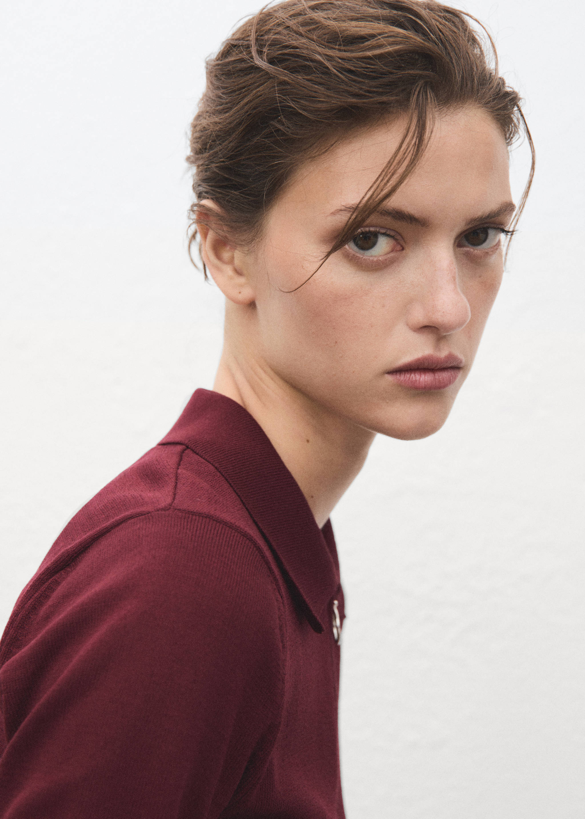 Polo-neck sweater with zipper - Details of the article 1