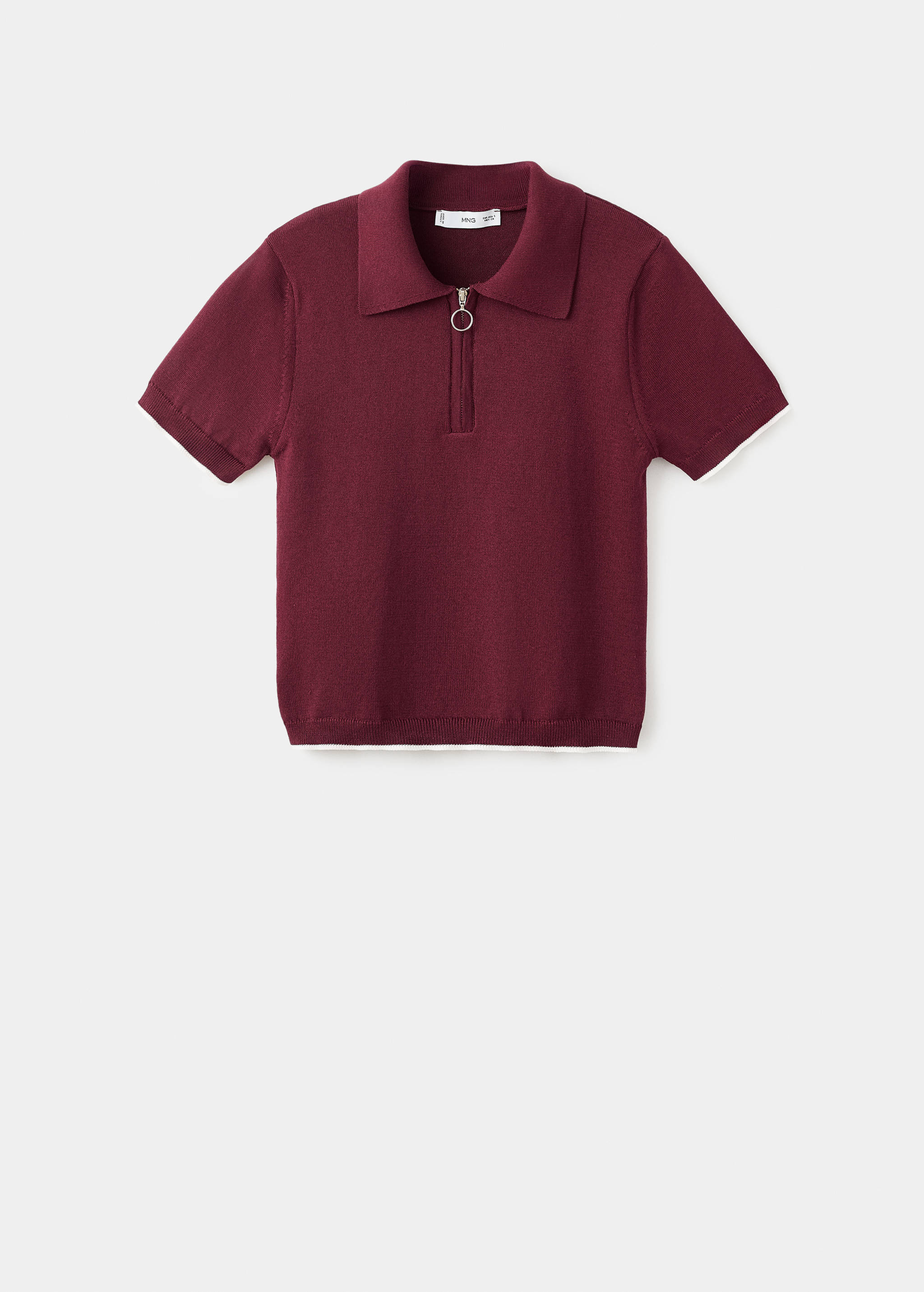 Pull col polo zippé - Article sans modèle