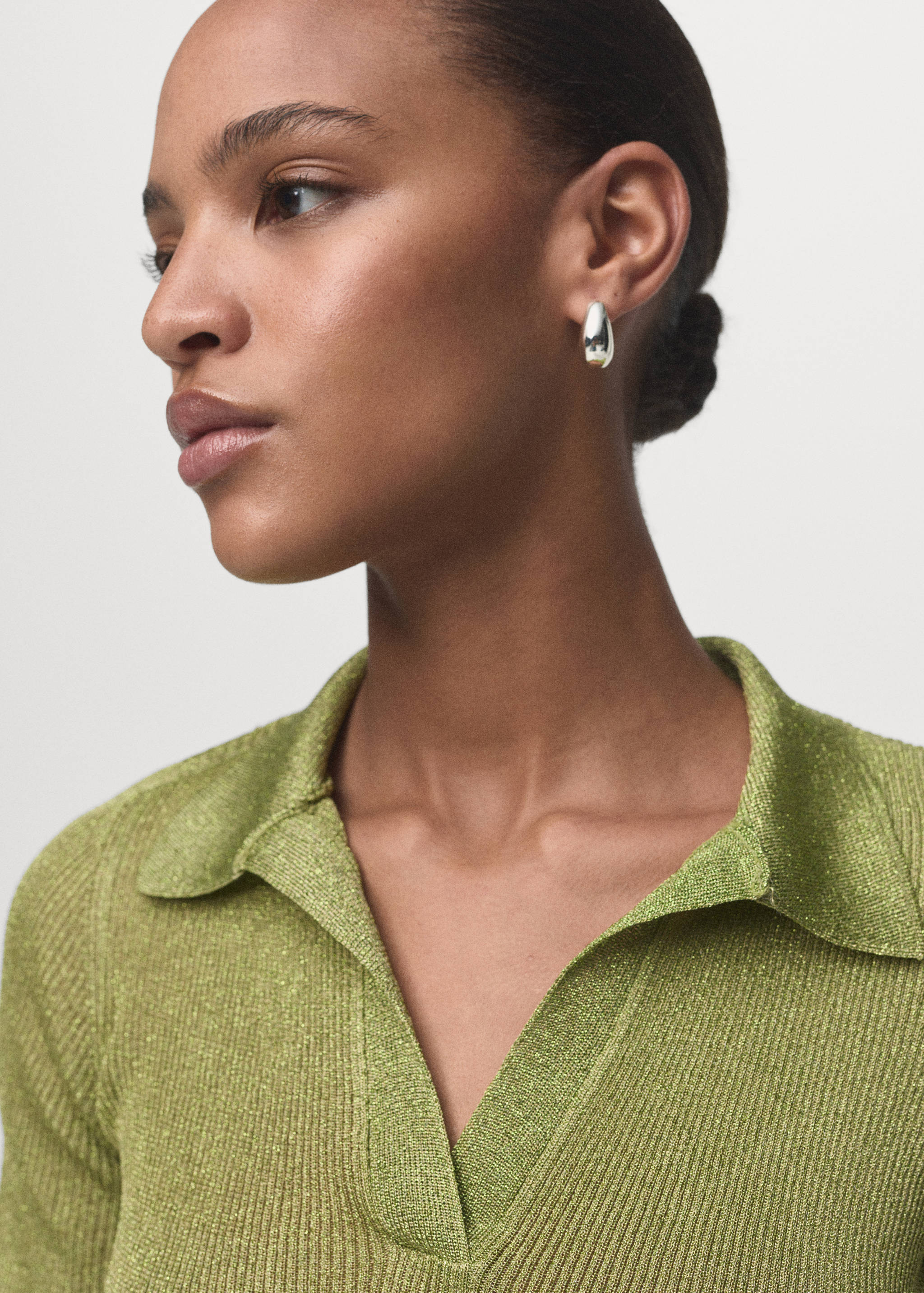 Lurex polo neck sweater - Details of the article 1