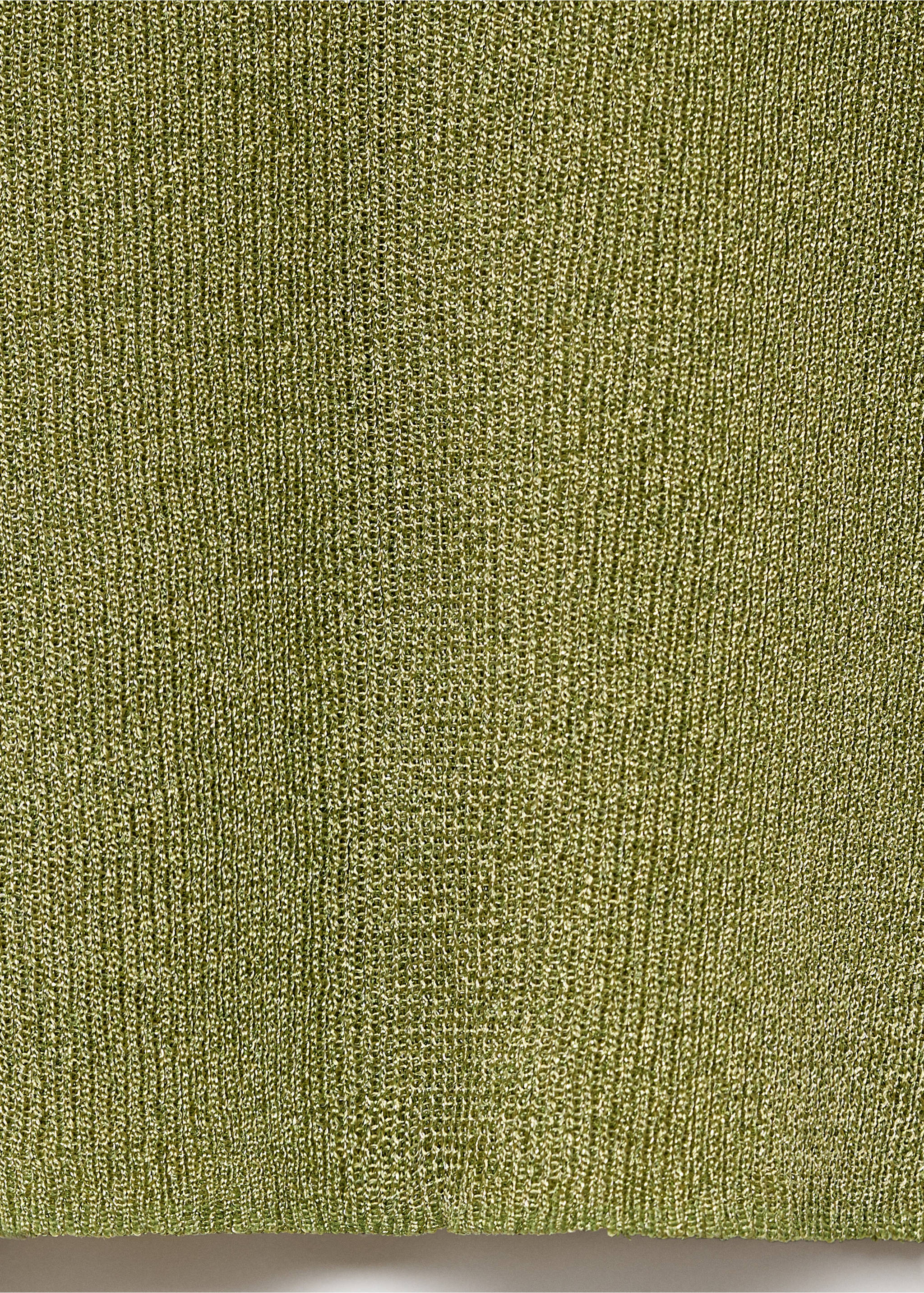 Lurexový svetr s polo límcem - Detail zboží 0, Pastelově zelená. Ref: 17014145-00.