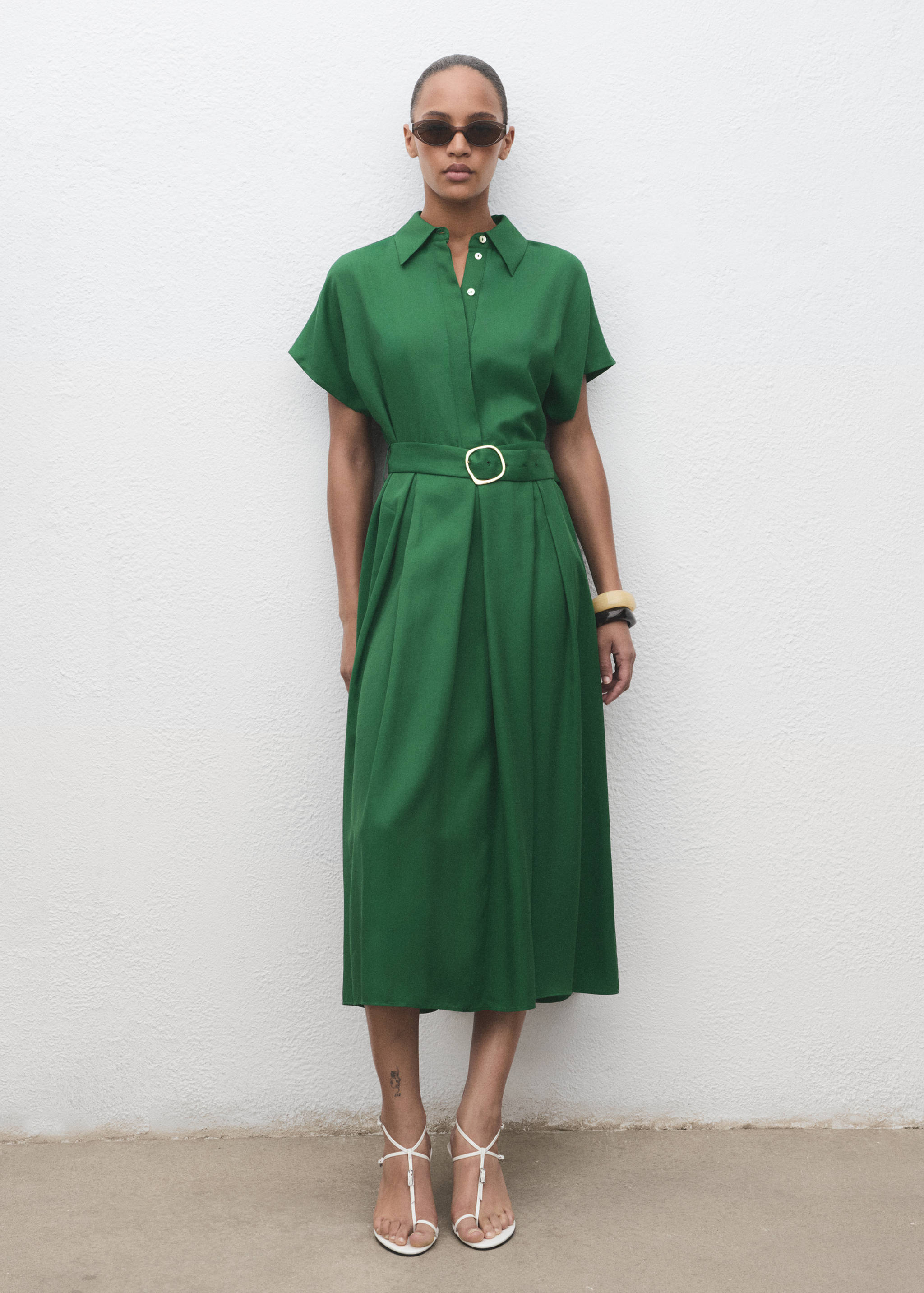 Lyocell shirt dress - General plane