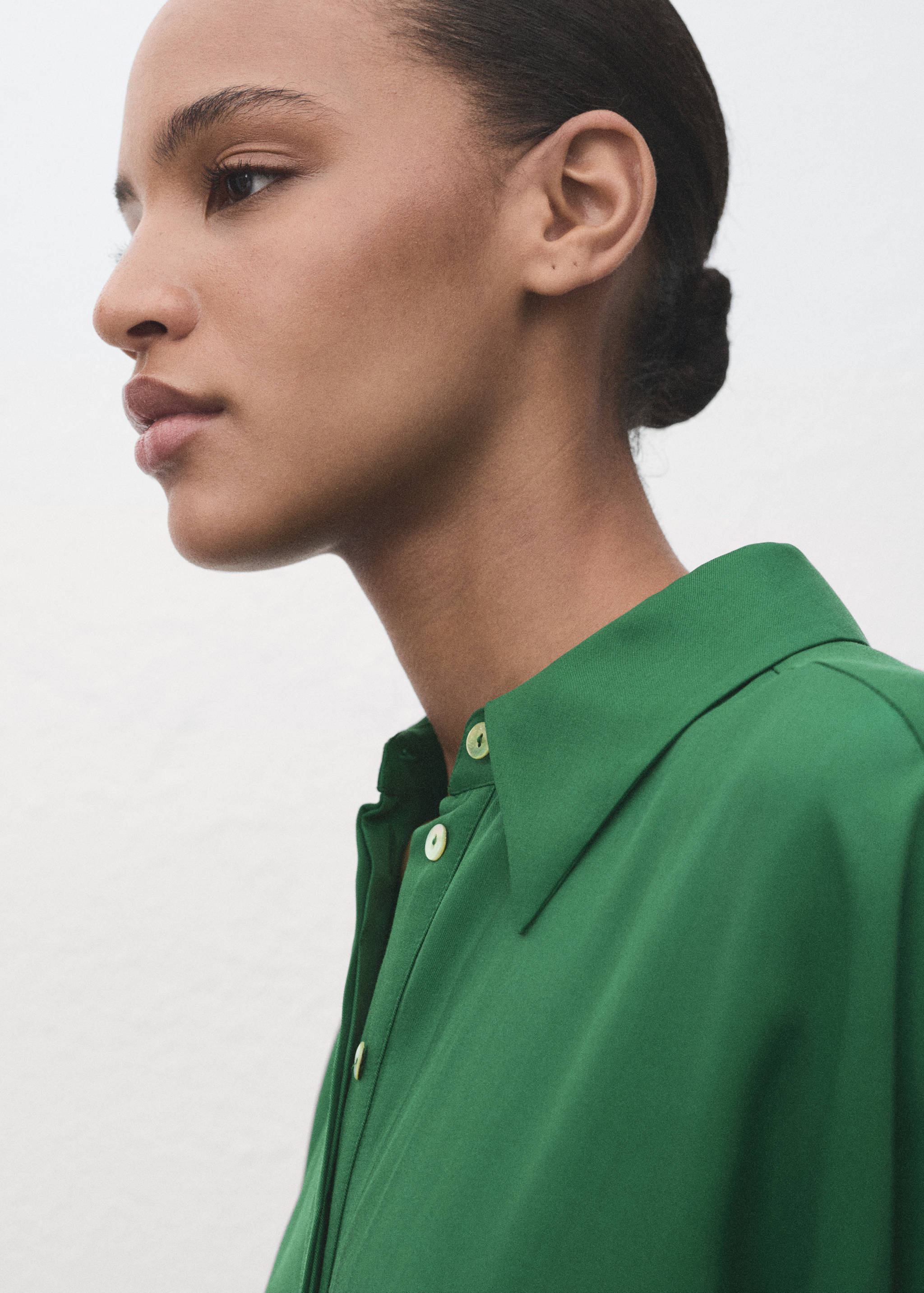 Lyocell shirt dress - Details of the article 1
