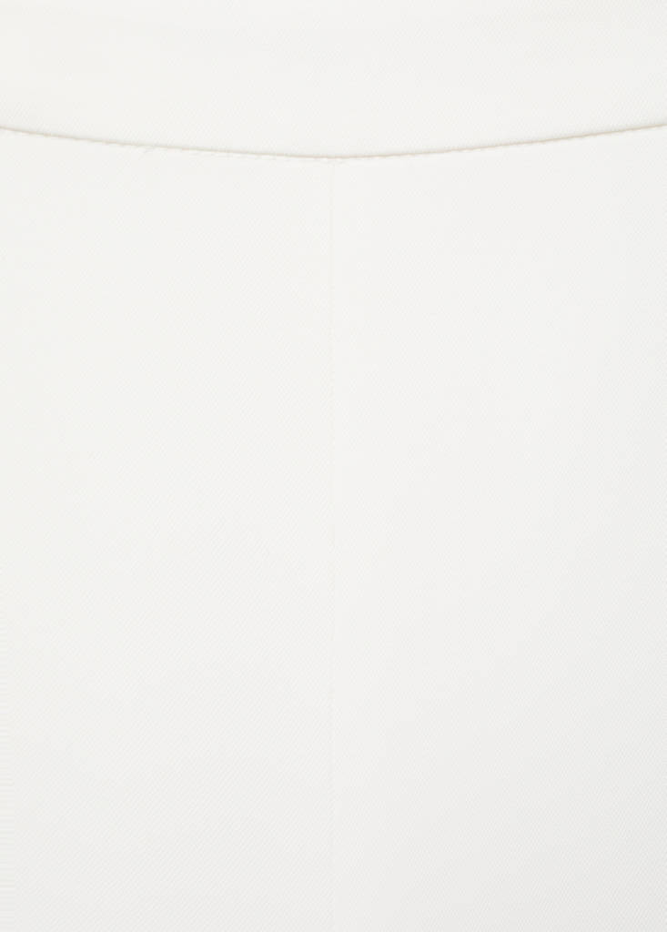 Long flared trousers — White