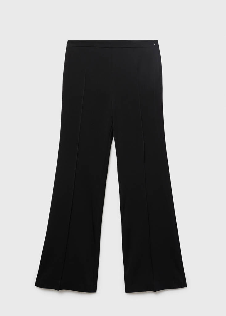 Long flared trousers — Black