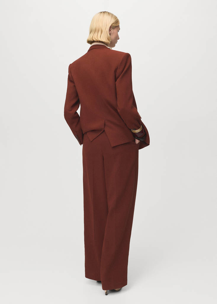 Modal straight-fit trousers — Burnt Orange