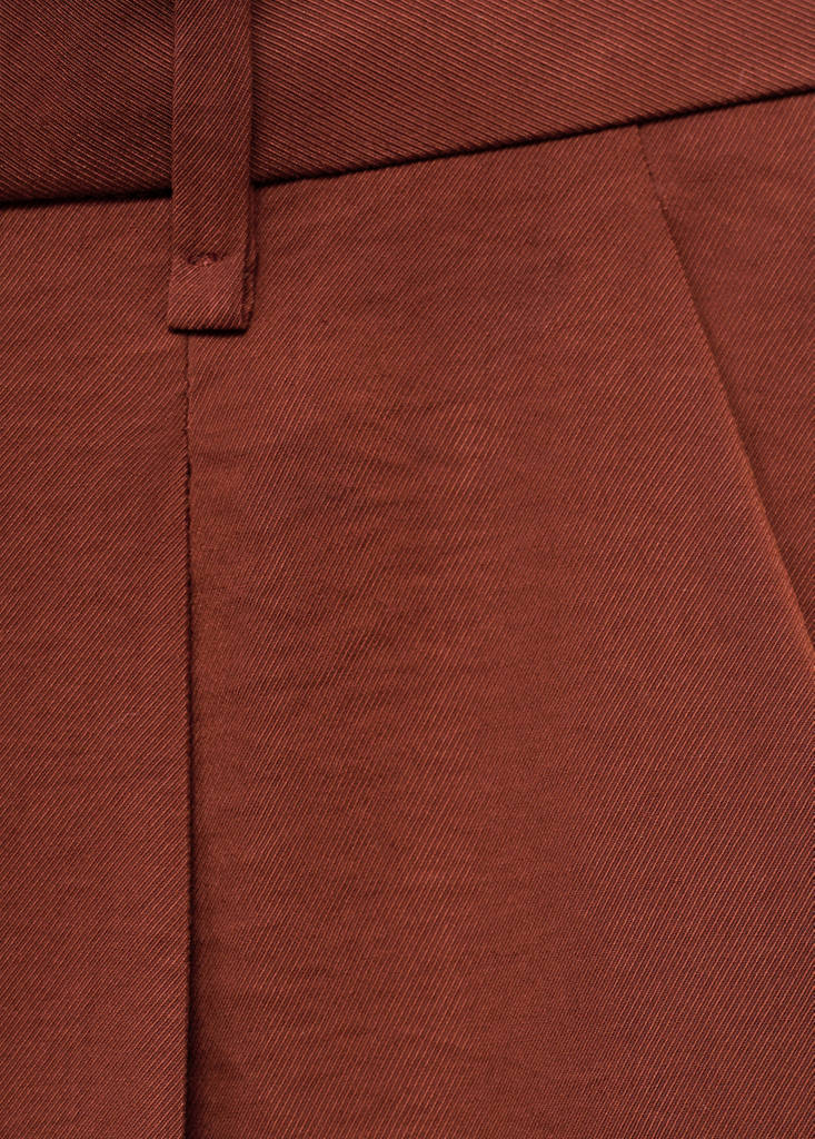 Modal straight-fit trousers — Burnt Orange