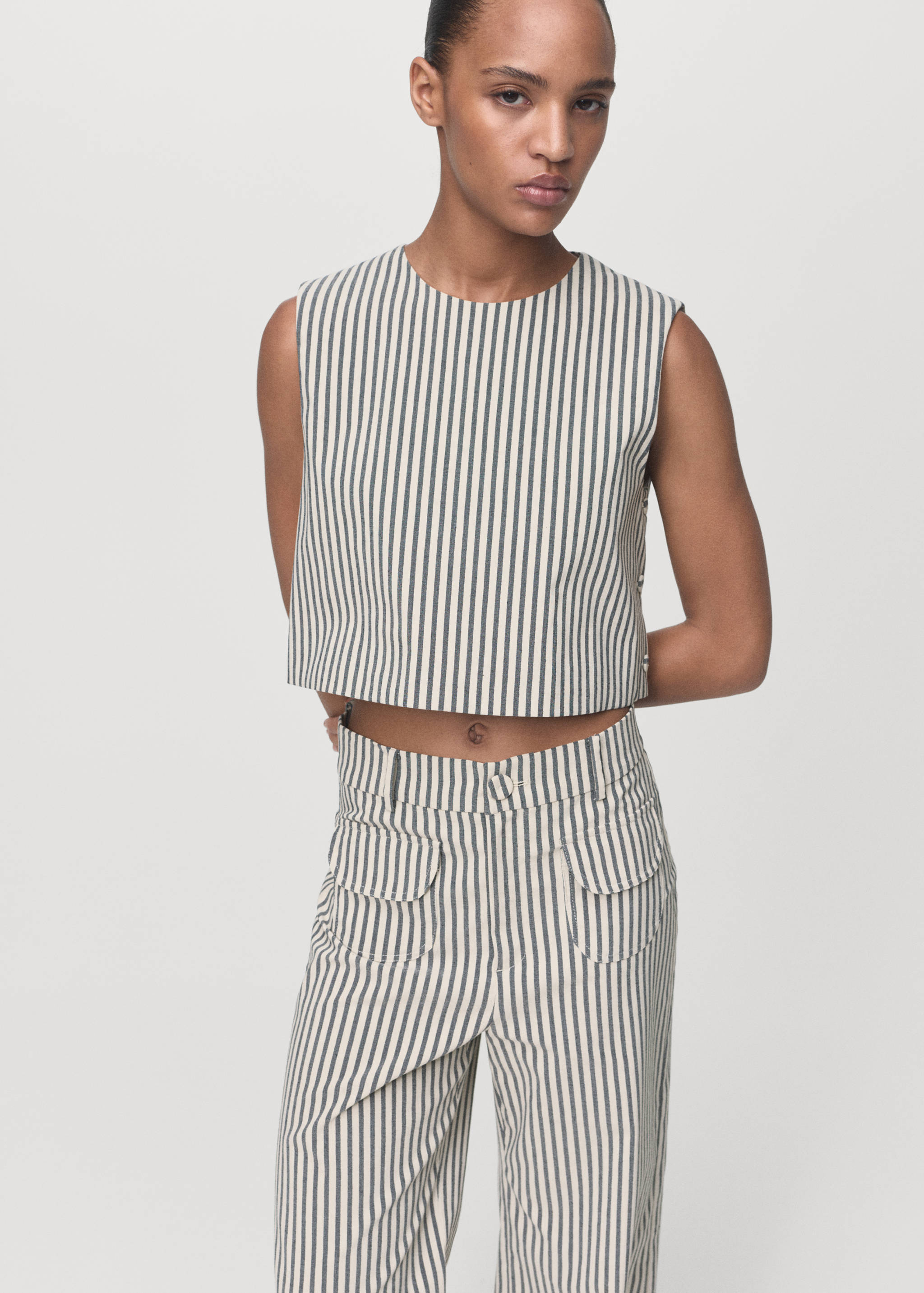 Striped pants with pockets - Details of the article 1