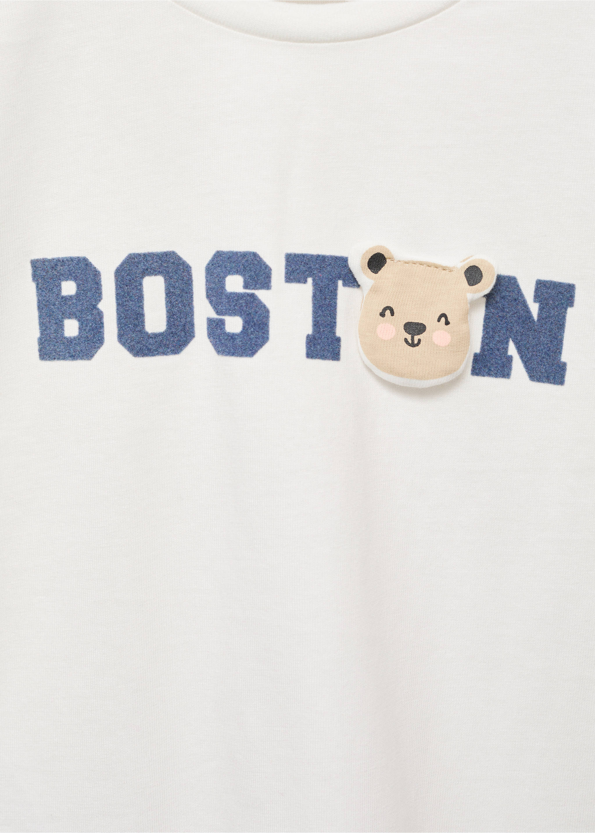 Children's embroidered cotton t-shirt - Details of the article 8, Off White. Ref: 17014425-00.
