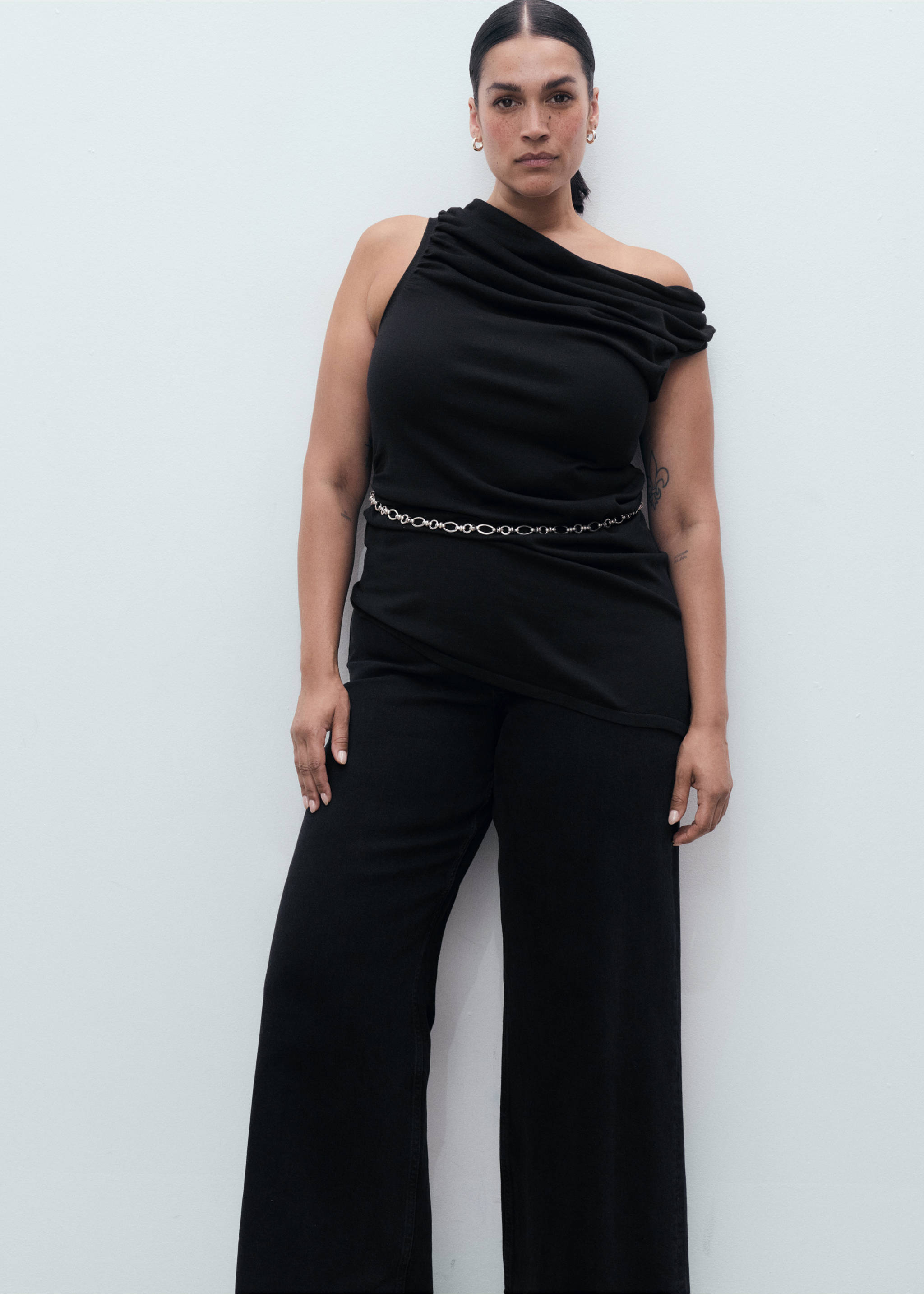 Catherin high-waist culottejeans - Detail van het artikel 5, Black denim. Ref: 17014427-00.
