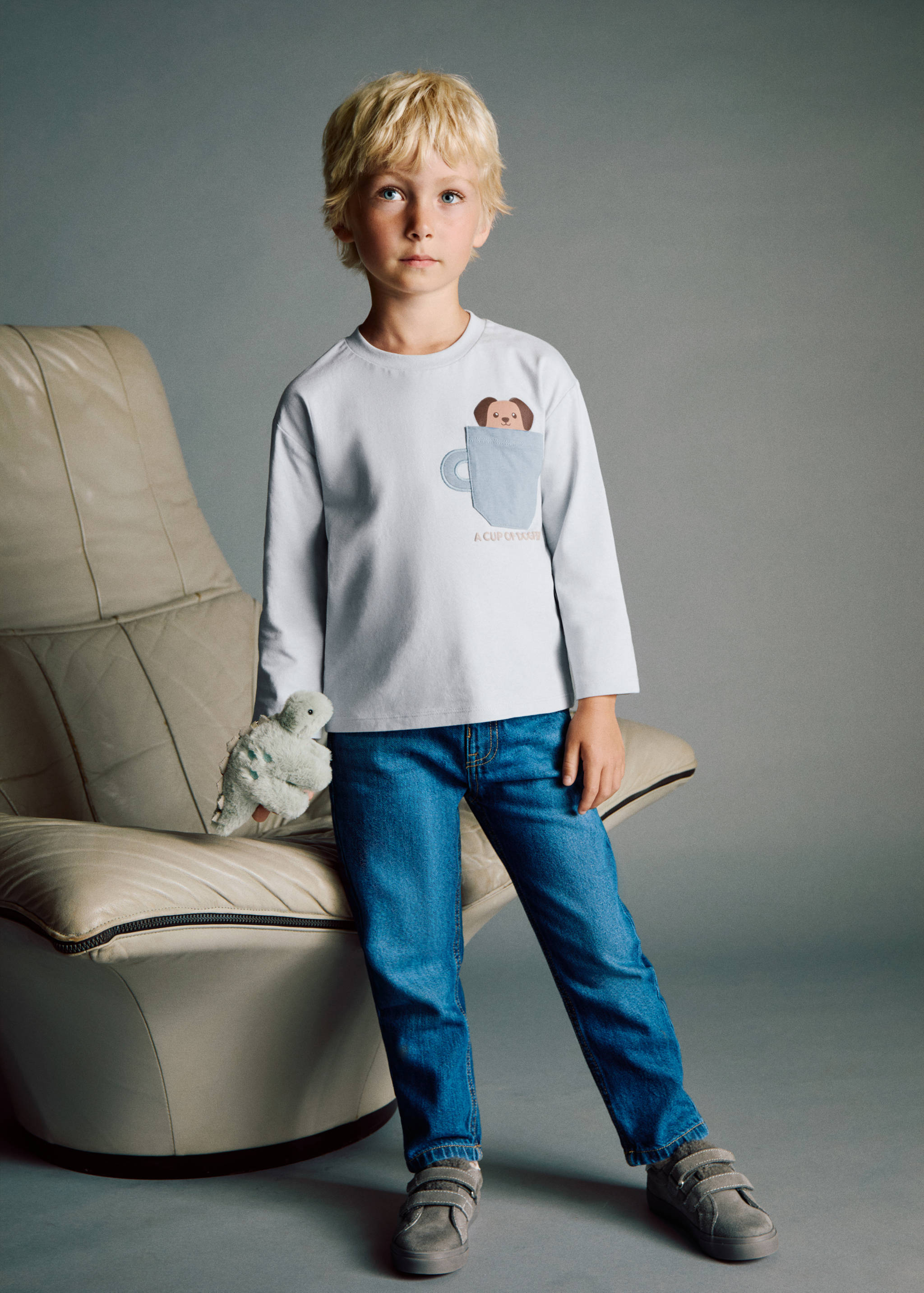 Chest-pocket printed T-shirt - General plane