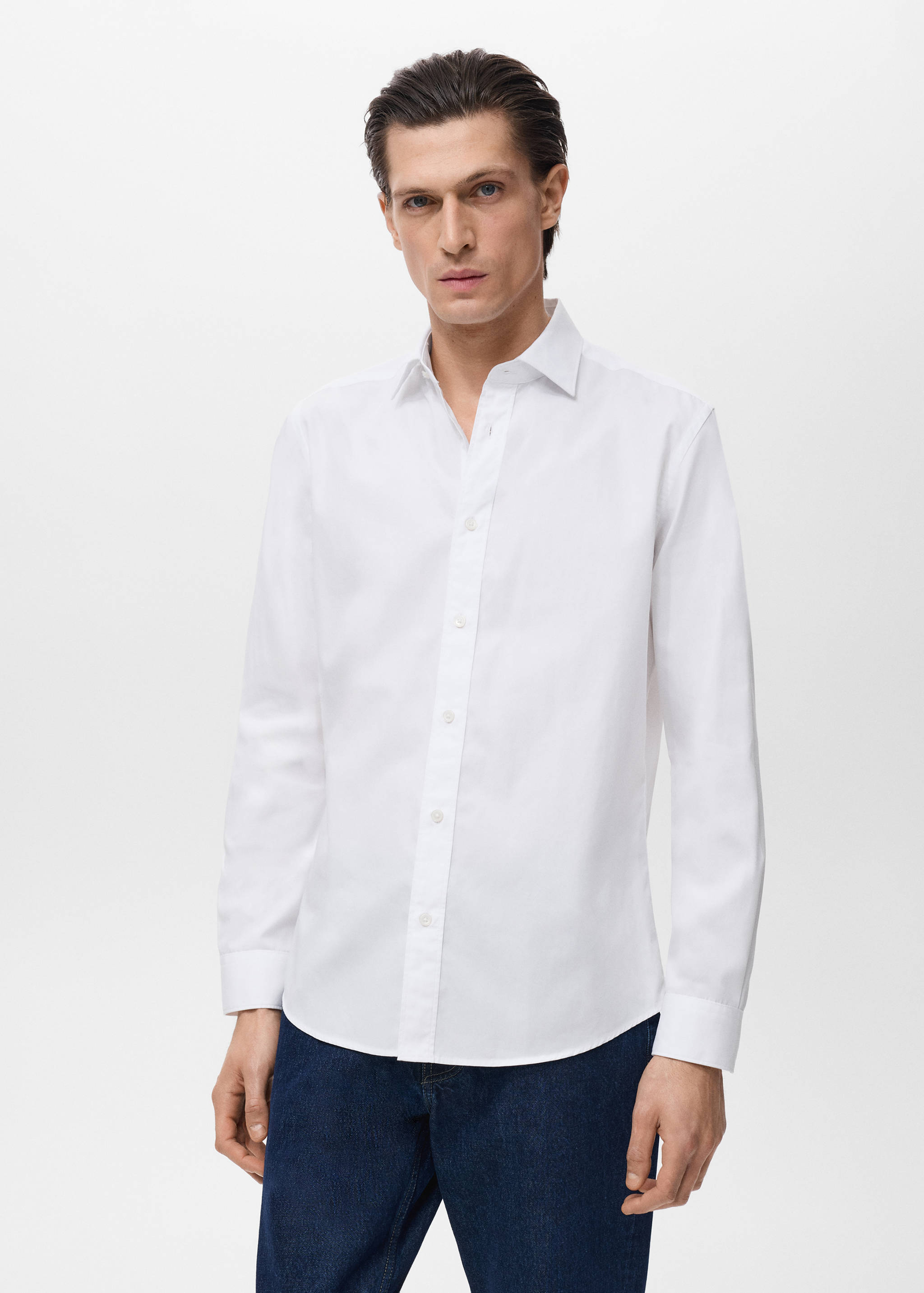 Regular-fit 100% cotton shirt - Medium plane