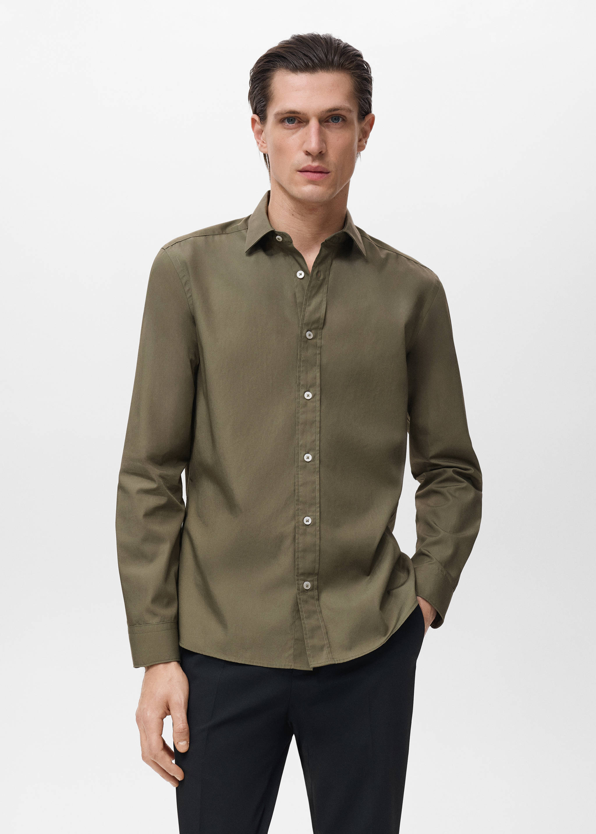 Regular-fit 100% cotton shirt - Medium plane