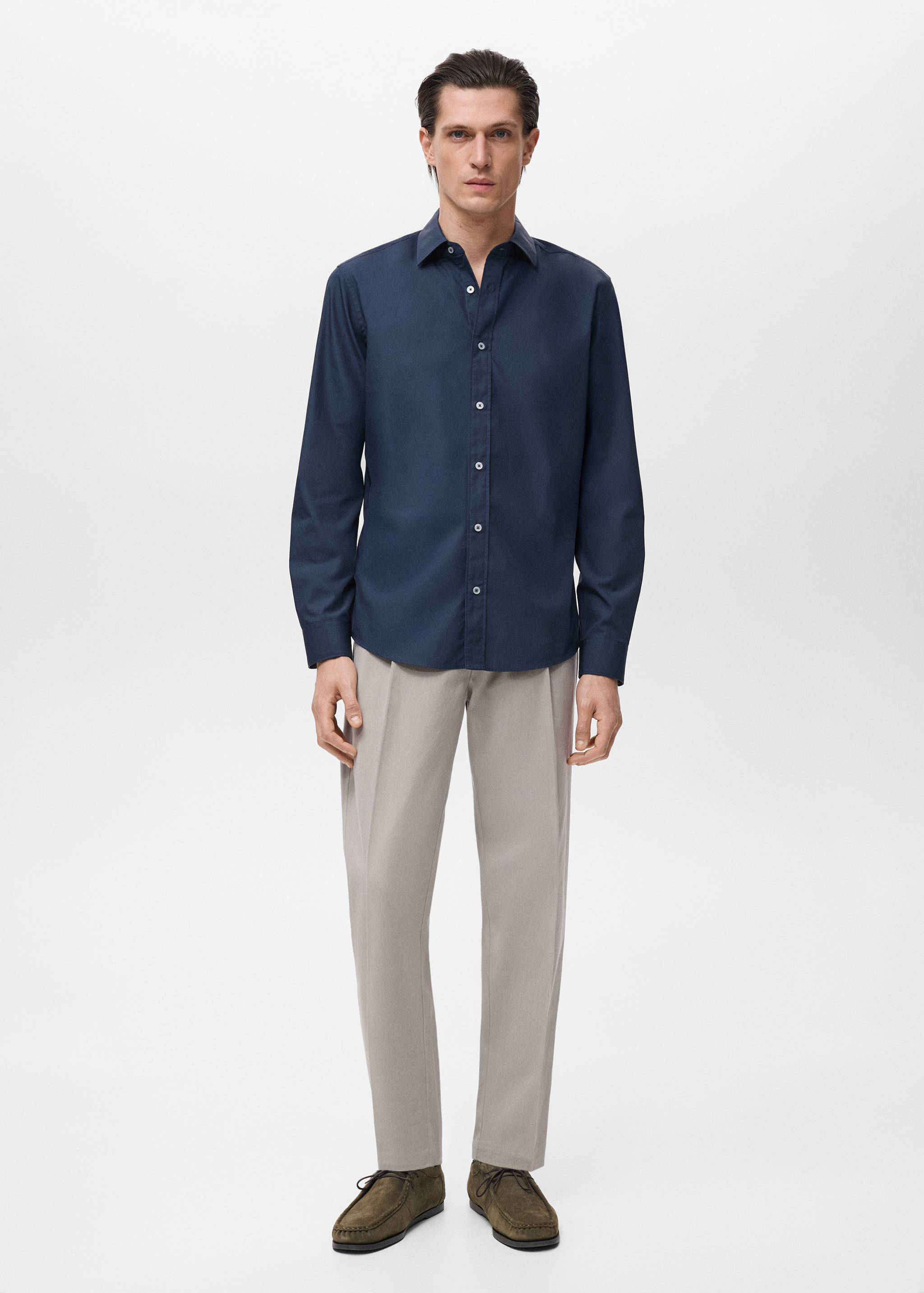 Regular-fit 100% cotton shirt - General plane