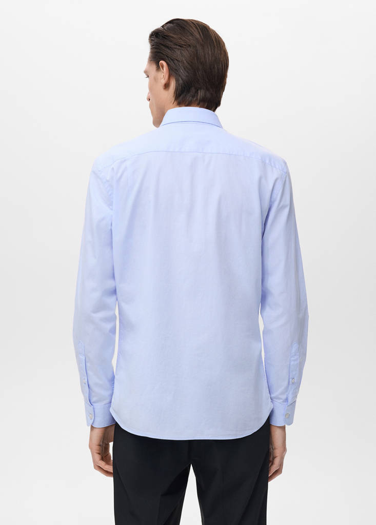 Regular-fit 100% cotton shirt — Sky Blue