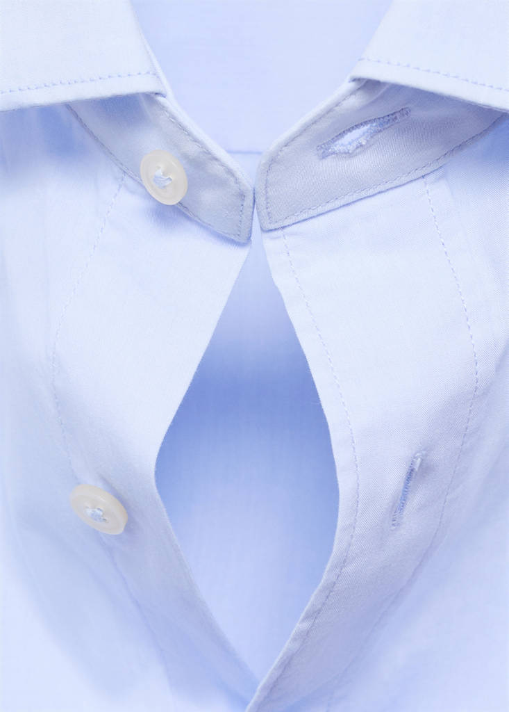 Regular-fit 100% cotton shirt — Sky Blue