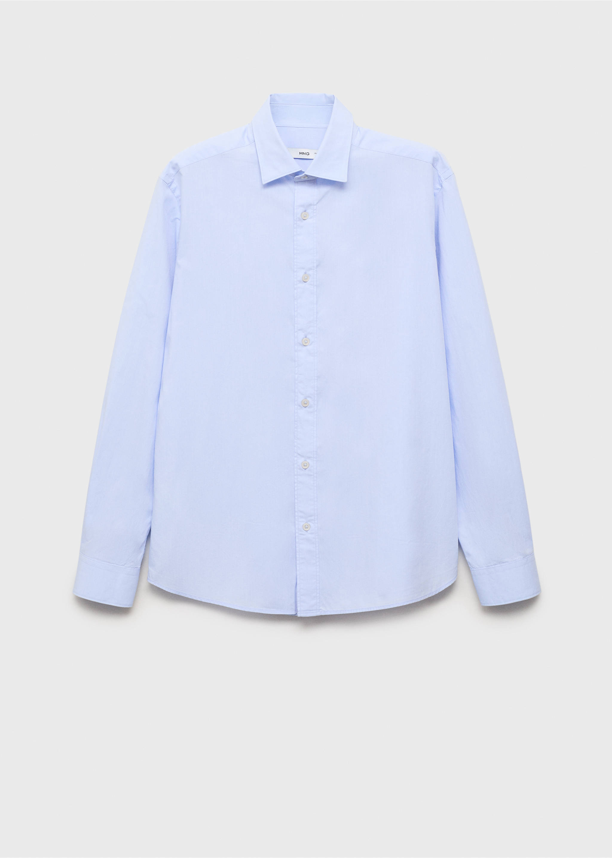 Regular-fit 100% cotton shirt - Article without model, Sky Blue. Ref: 17014436-00.
