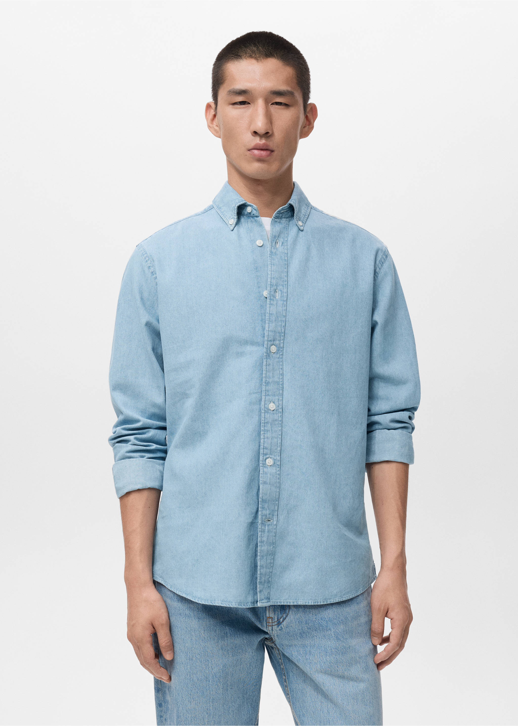Camisa vaquera regular fit - Detalle del artículo 1, Azul claro. Ref: 17014437-00.