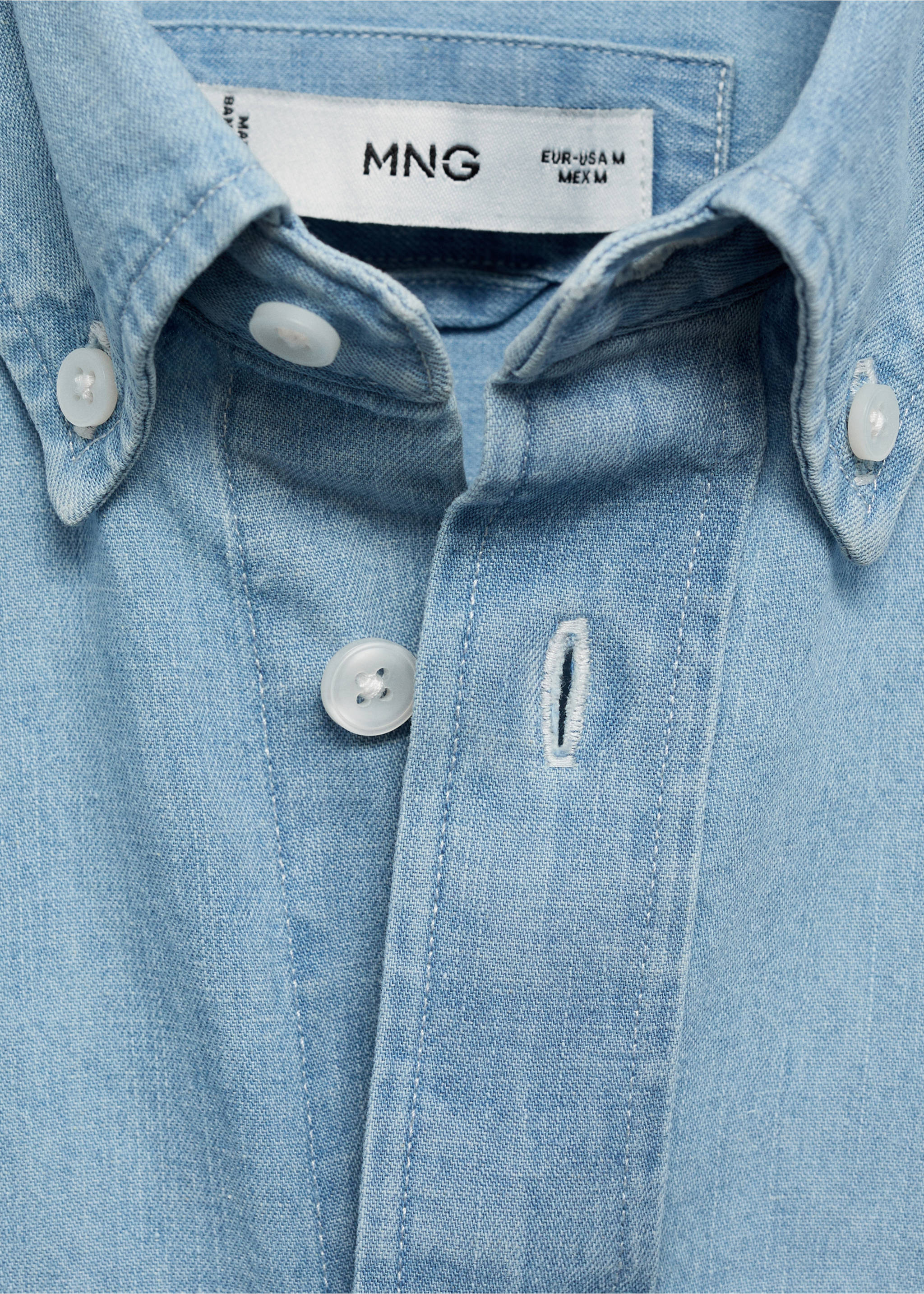 Camisa vaquera regular fit - Detalle del artículo 8, Azul claro. Ref: 17014437-00.