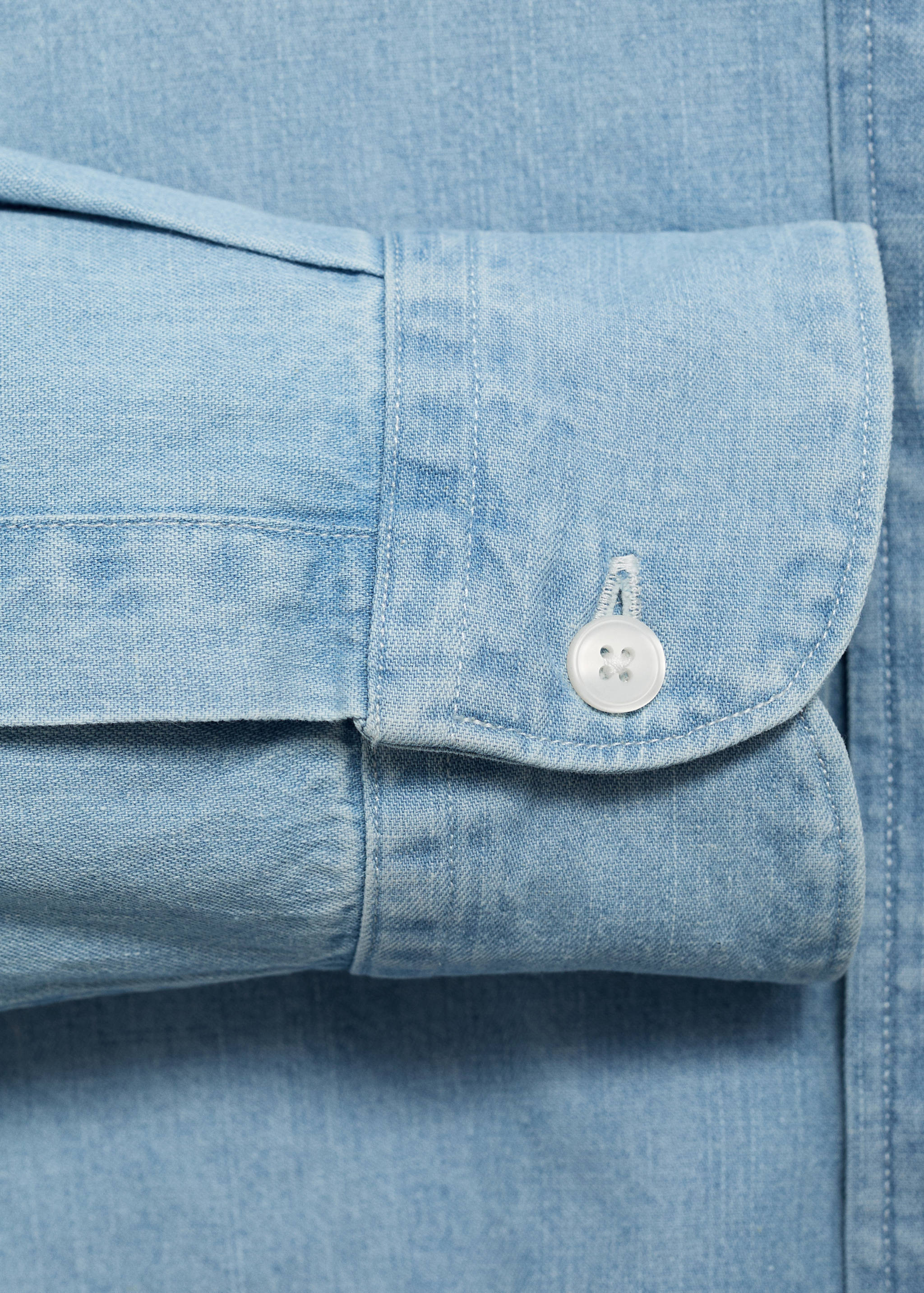Regular fit denim shirt - Details of the article 0