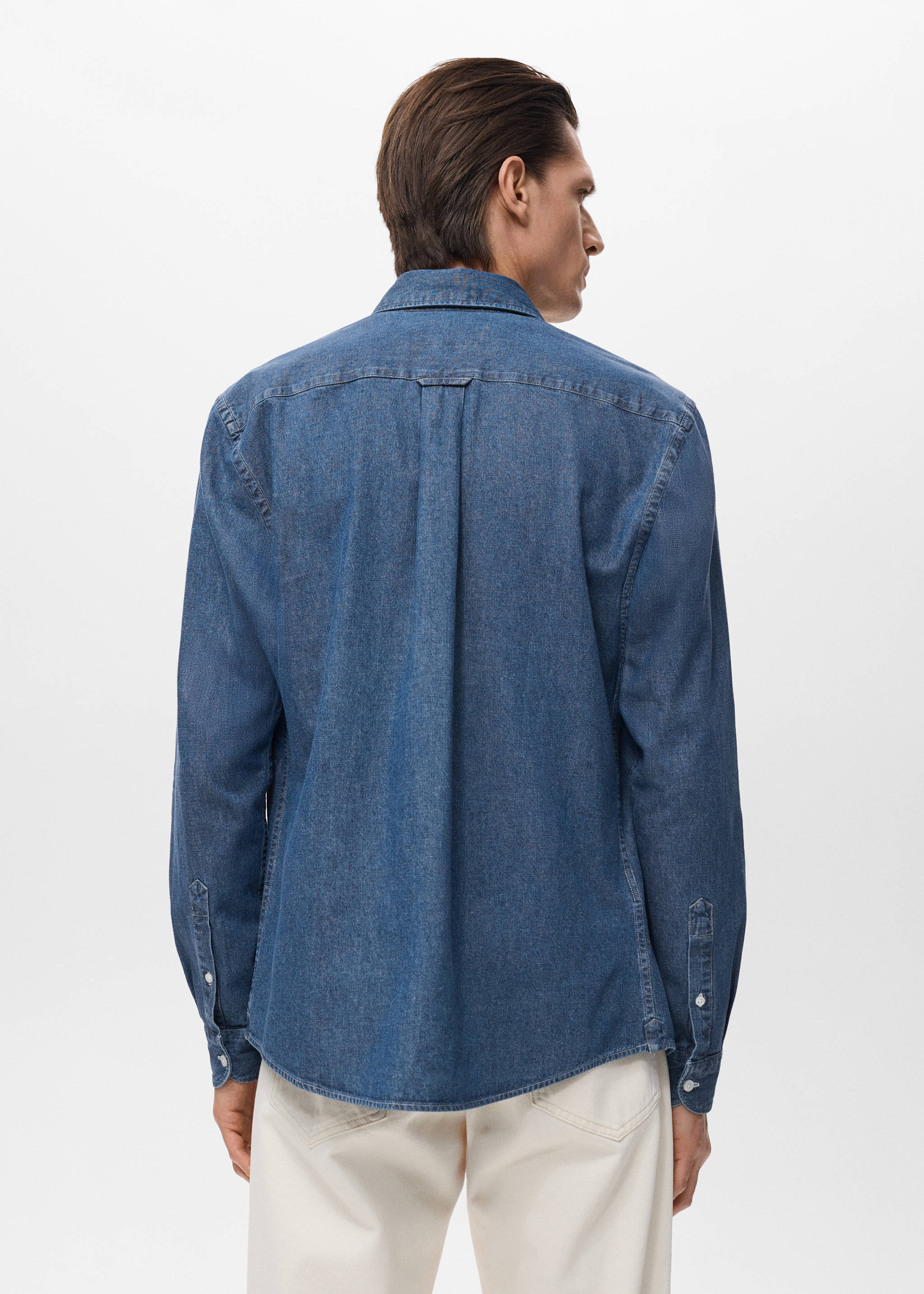Regular fit denim shirt - Reverse of the article