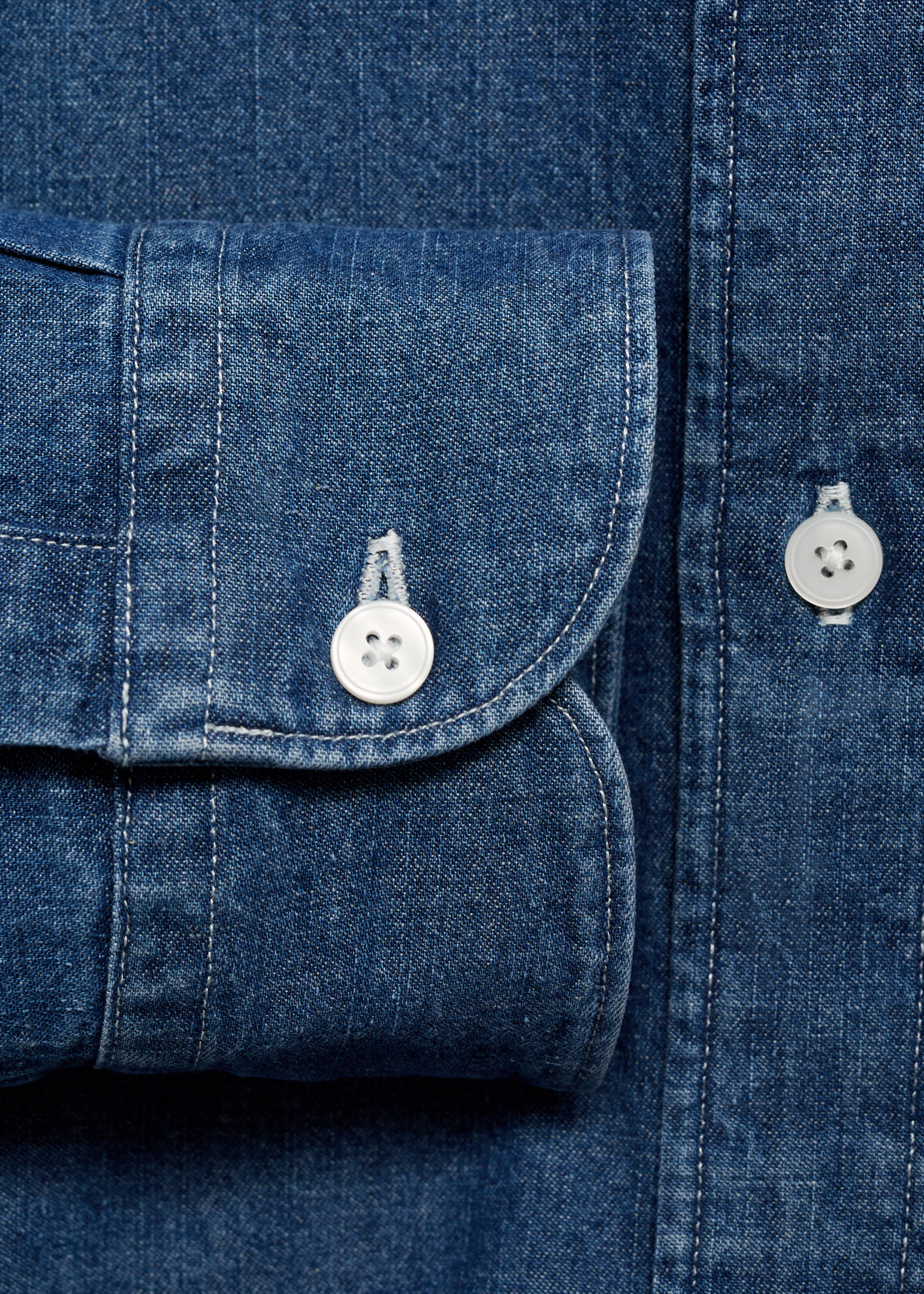 Regular fit denim shirt - Details of the article 0