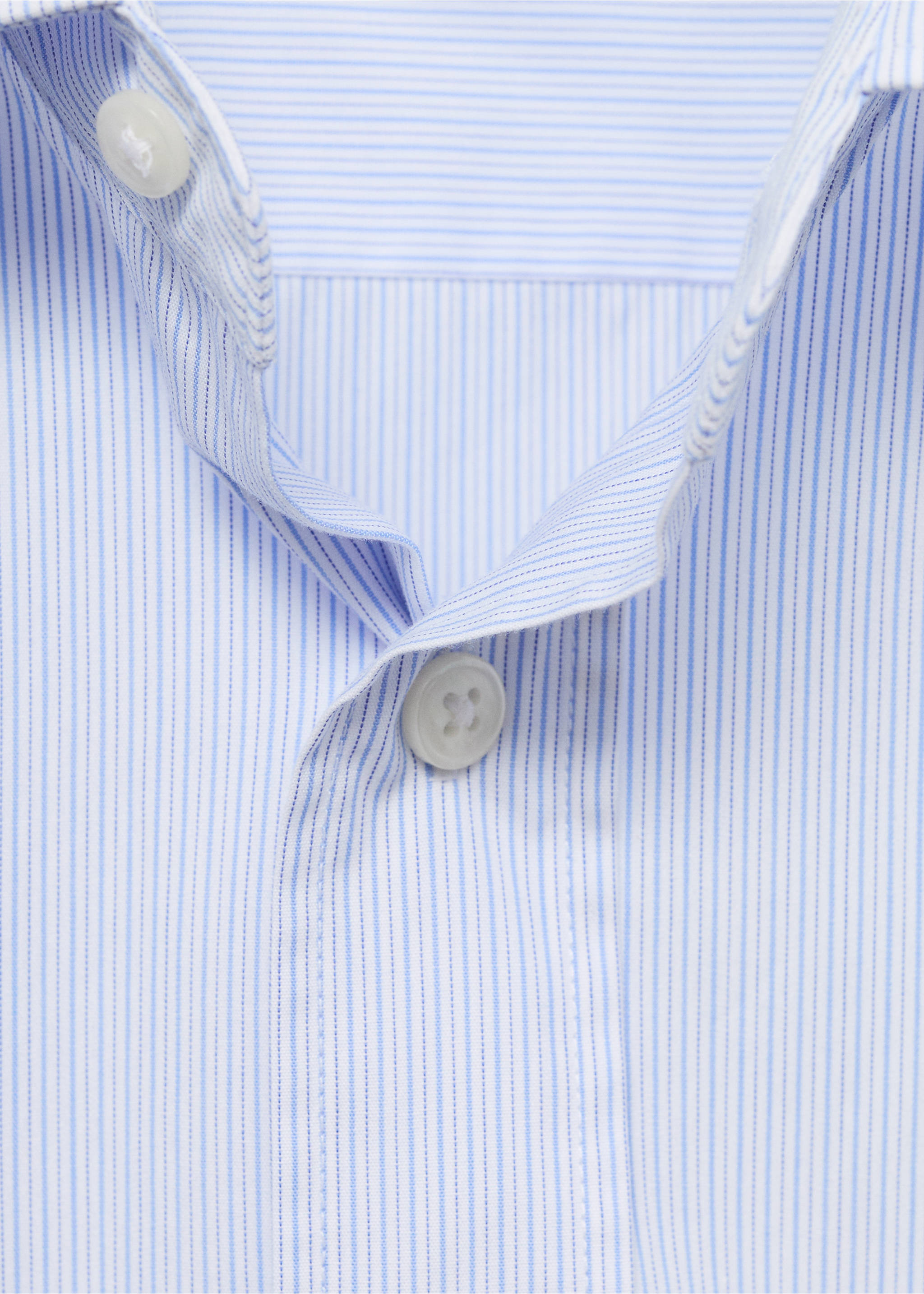 Рубашка regular fit из хлопка в полоску - Деталь изделия 8, Белый. Ref: 17014438-00.