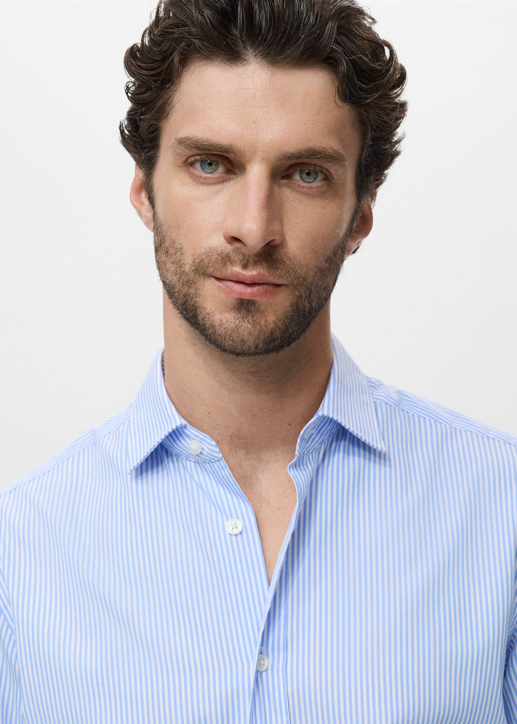 Gestreept katoenen regular-fit overhemd - Detail van het artikel 1