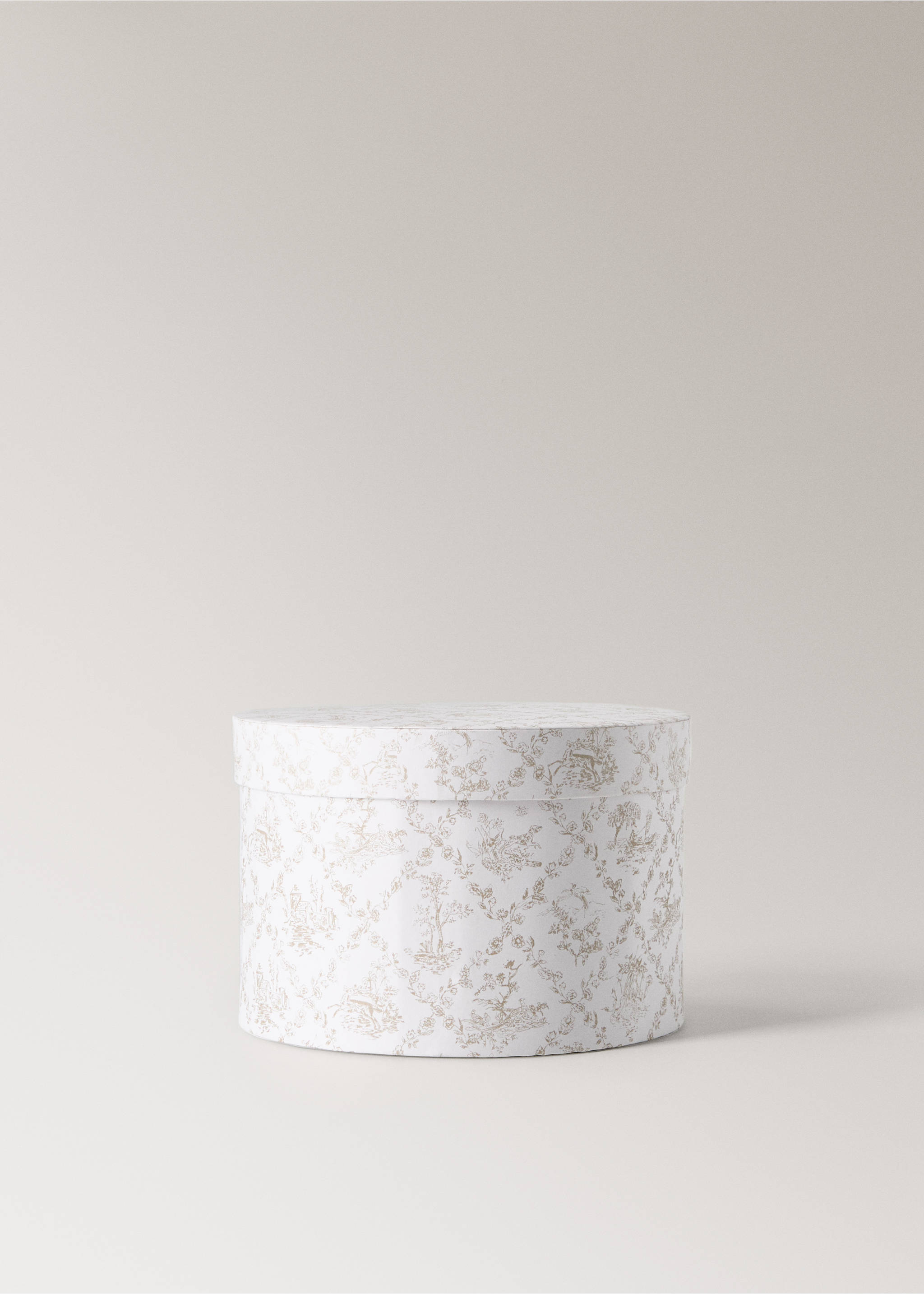 Large children’s box with print - Article without model, Off White. Ref: 17014440-00.