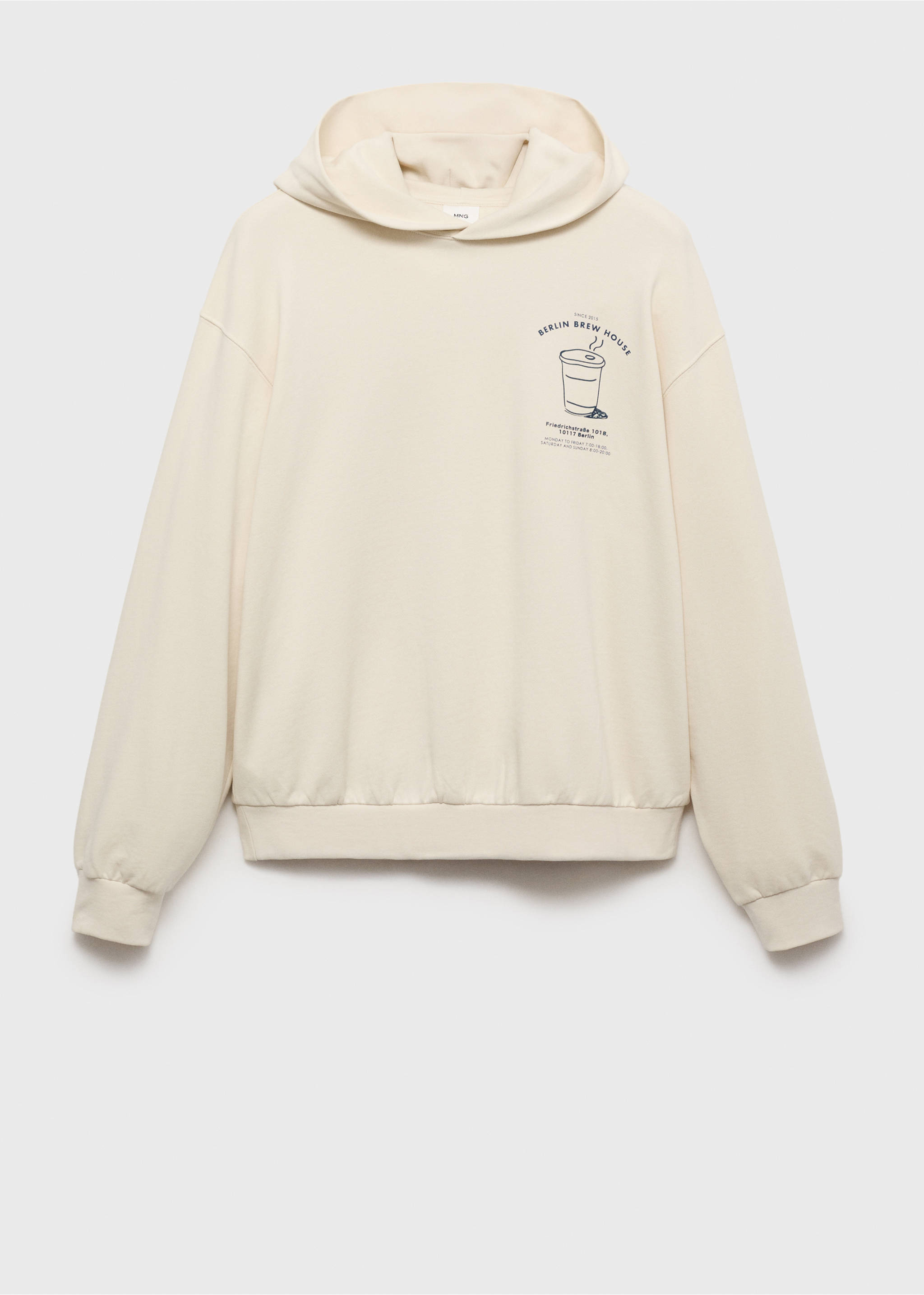 Sudadera capucha gráfico - Artículo sin modelo, Crudo. Ref: 17014441-00.