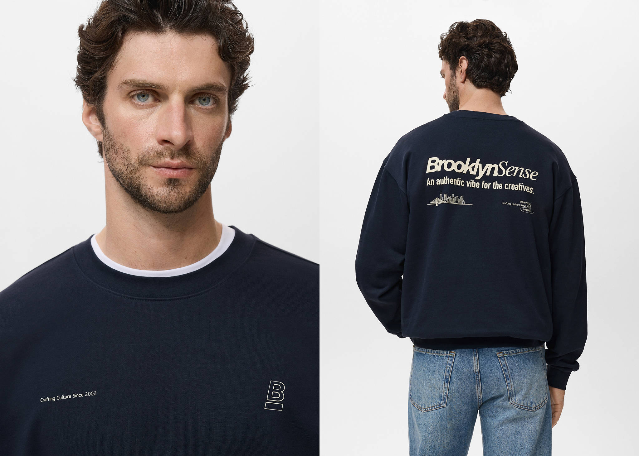 Sweatshirt 100% katoen tekst - Panoramische tekening