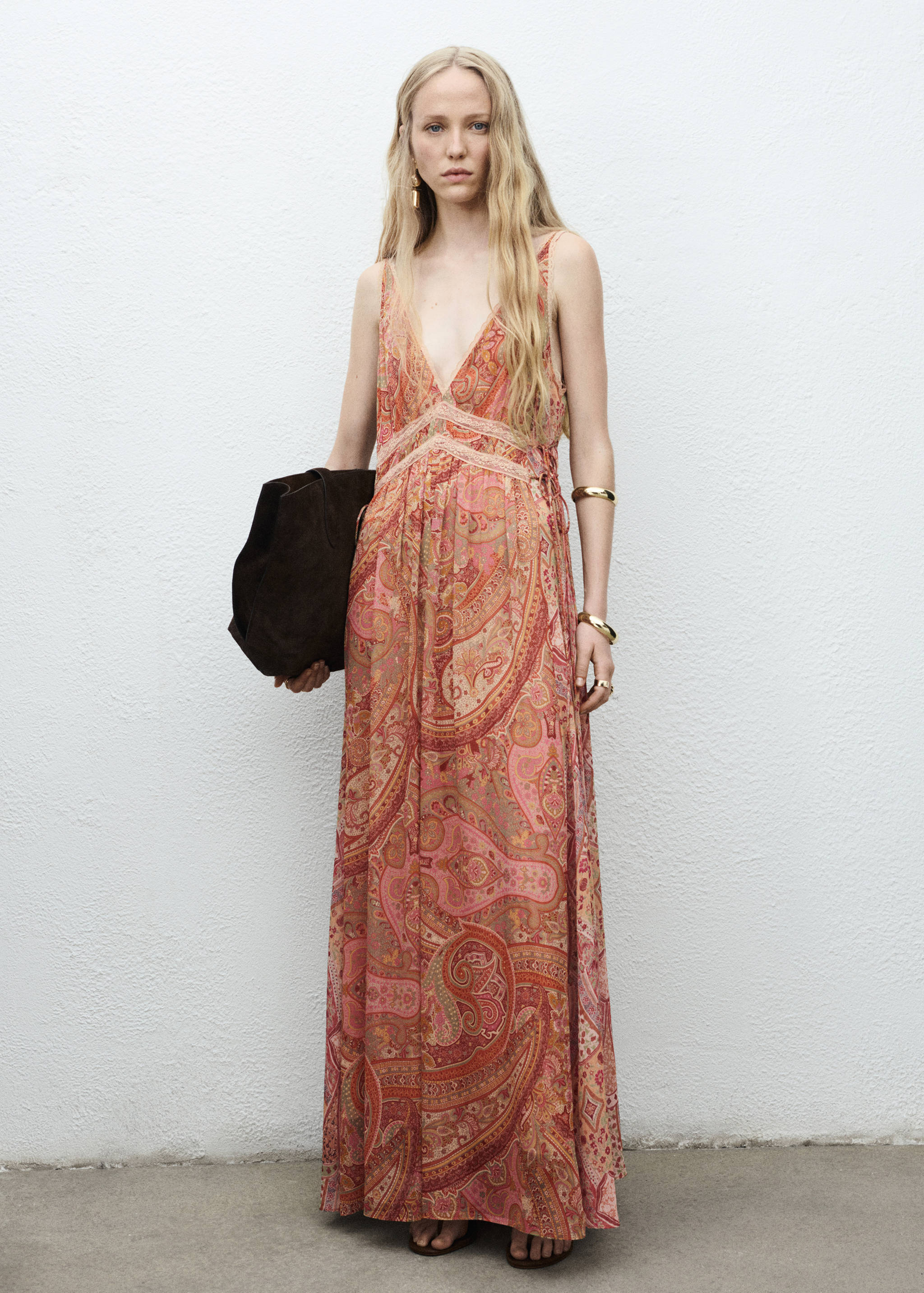 Kasmjírmintás csipkés ruha - Általános sík