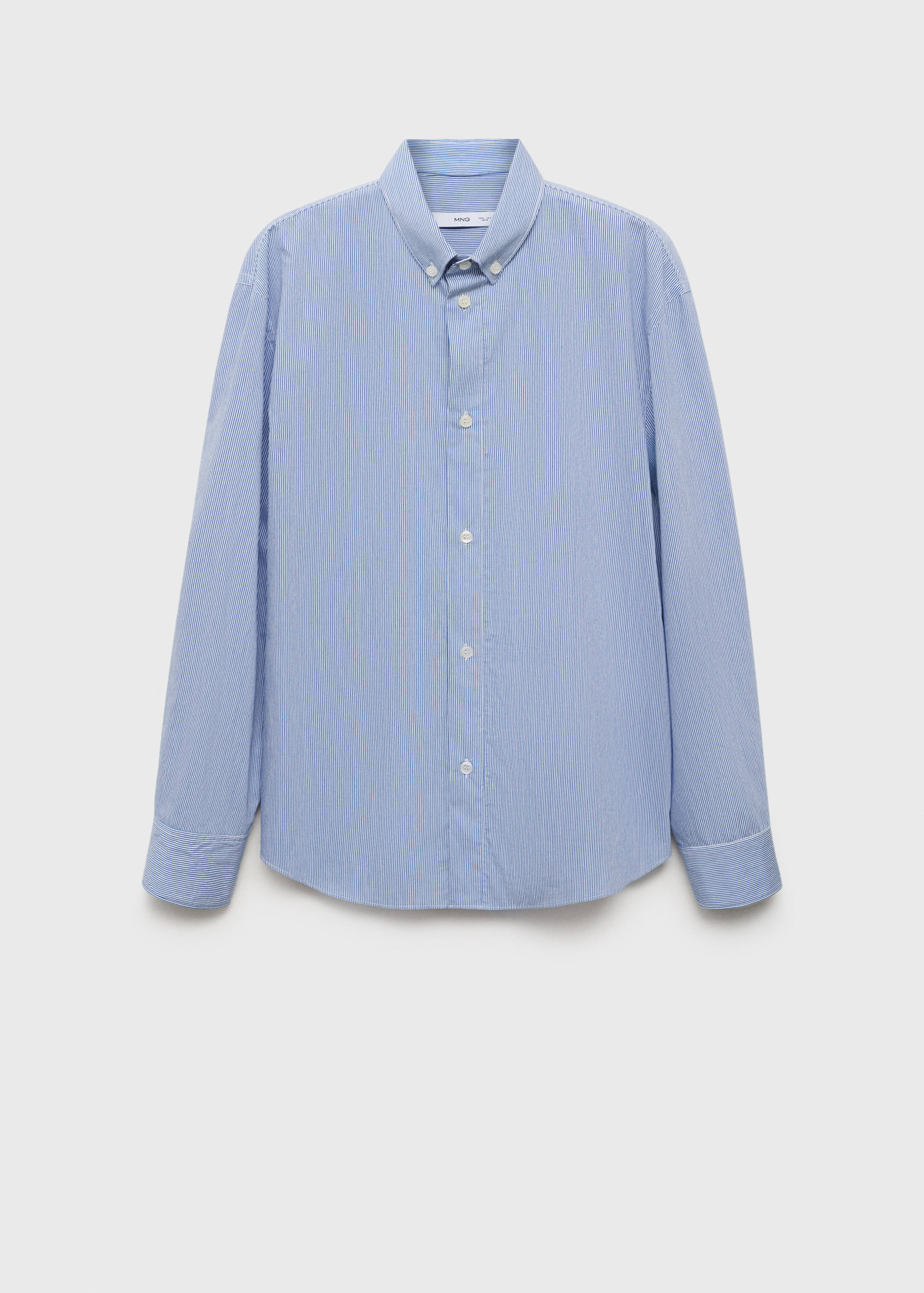 Camisa de algodão às riscas regular fit - Artigo sem modelo