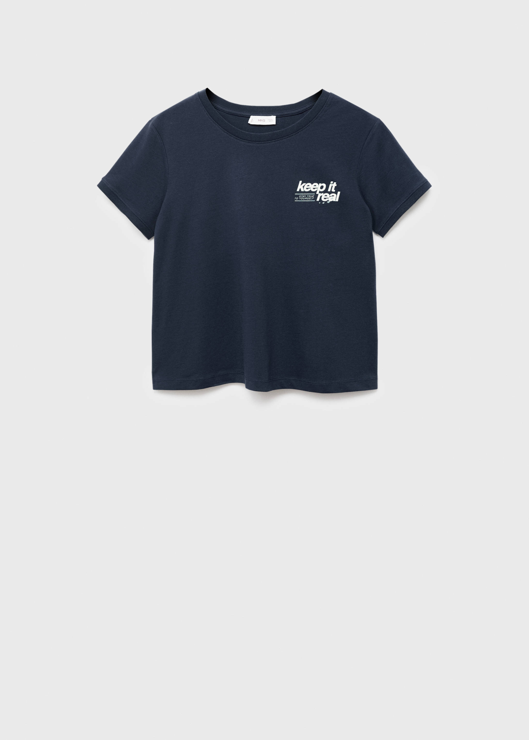 Хлопковая футболка с принтом - Изделие без модели