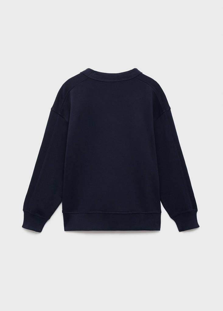 Printed cotton sweatshirt — Navy