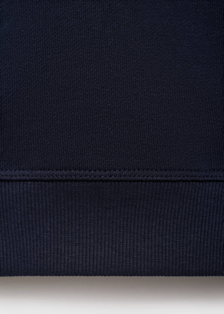 Printed cotton sweatshirt — Navy