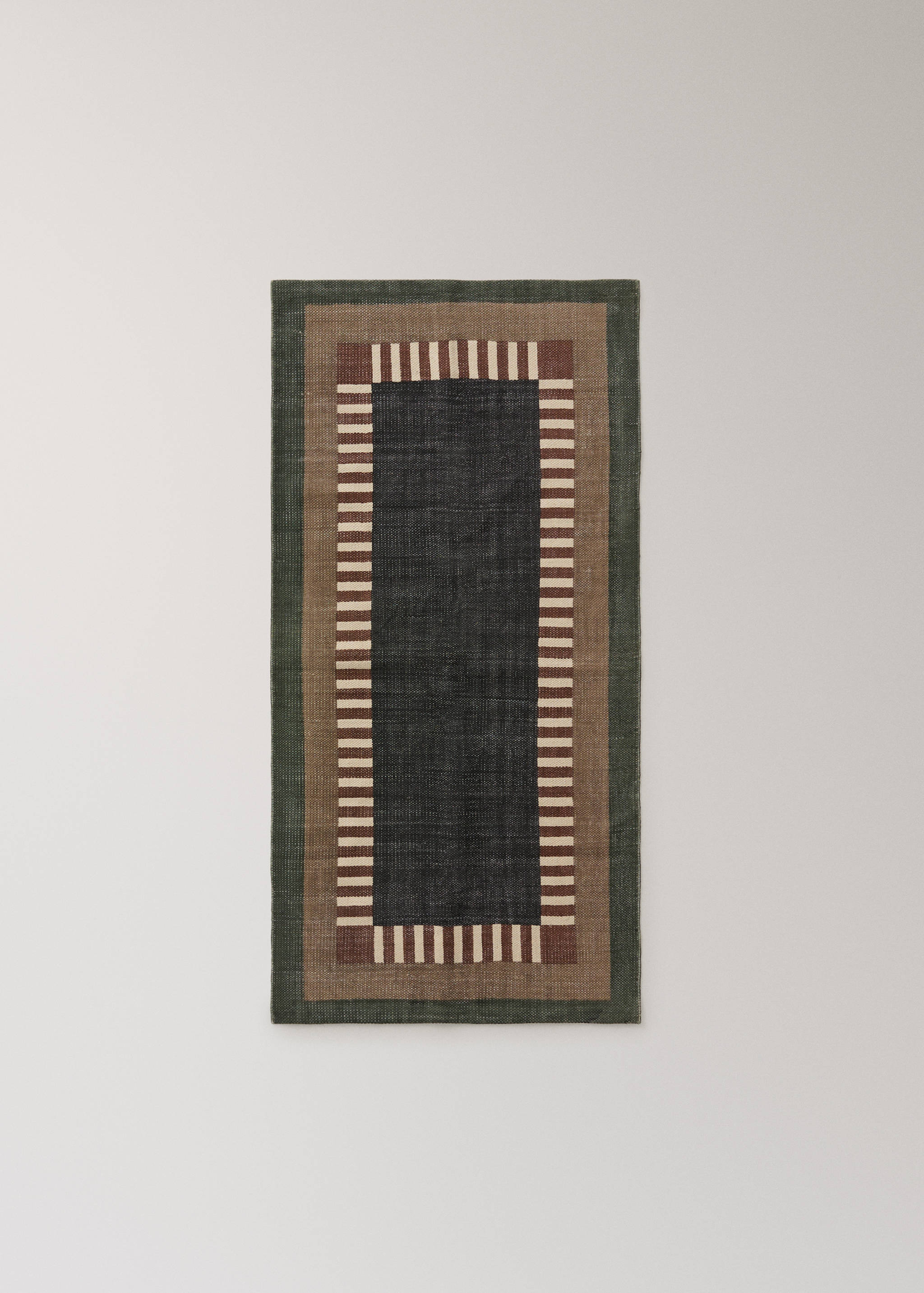 Cotton rug with geometric pattern - Article without model
