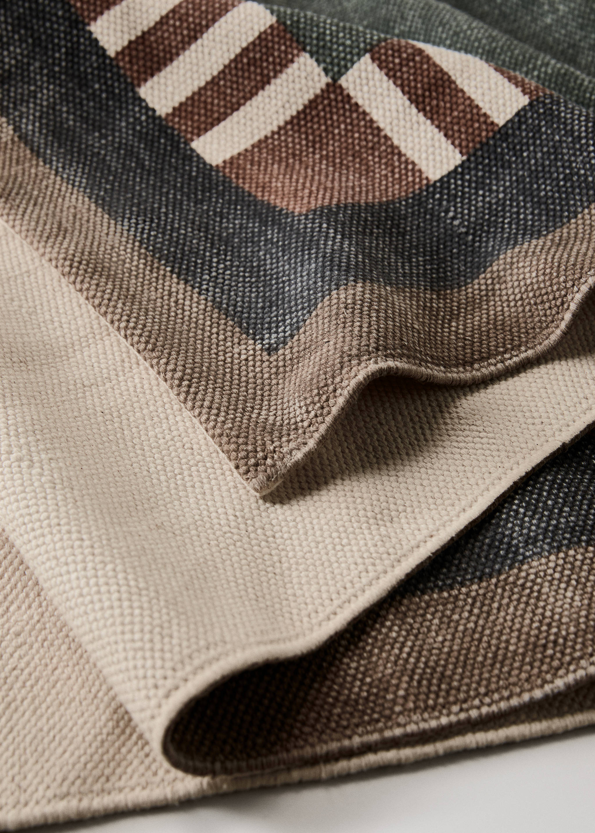 Covor din bumbac cu imprimeu geometric - Detaliu al articolului 1