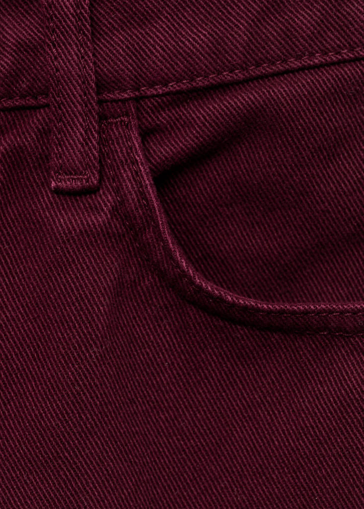 Matilda medium-rise straight-fit jeans — Wine