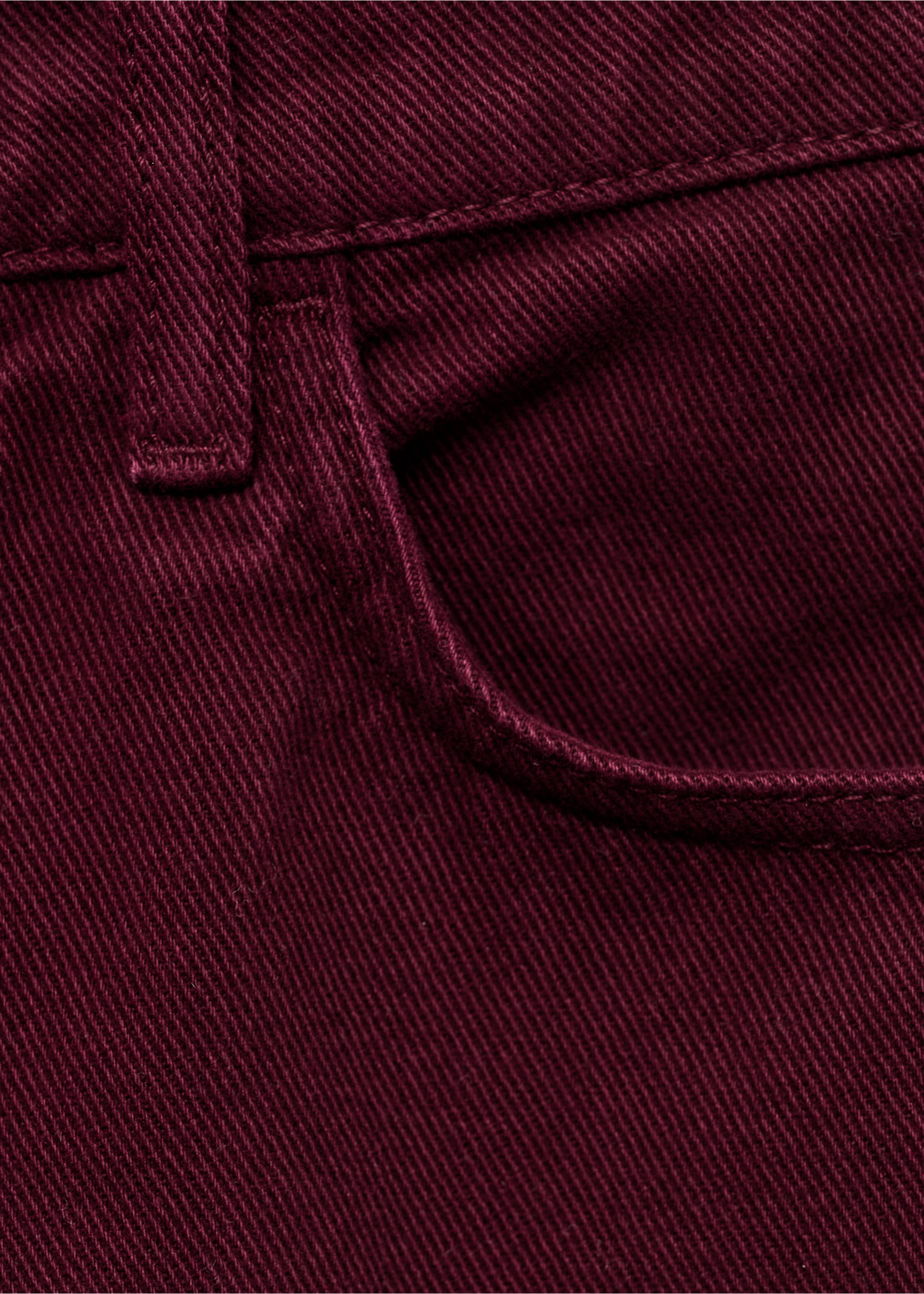 Jean Matilda droit taille normale - Détail de l'article 8, Lie de vin. Ref: 17014793-00.