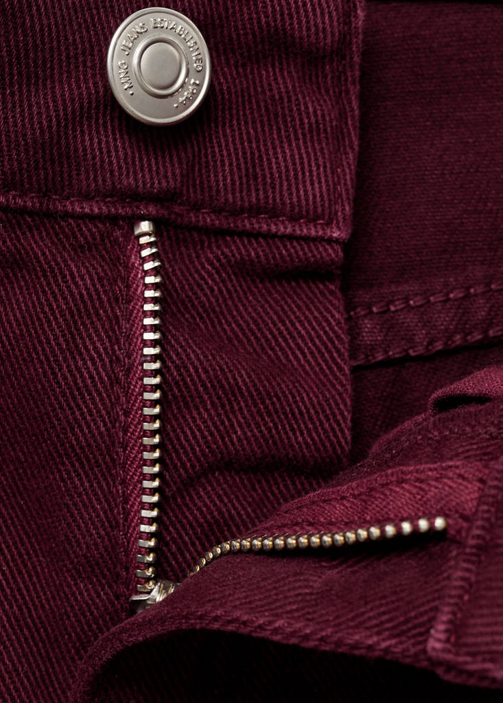 Matilda medium-rise straight-fit jeans — Wine