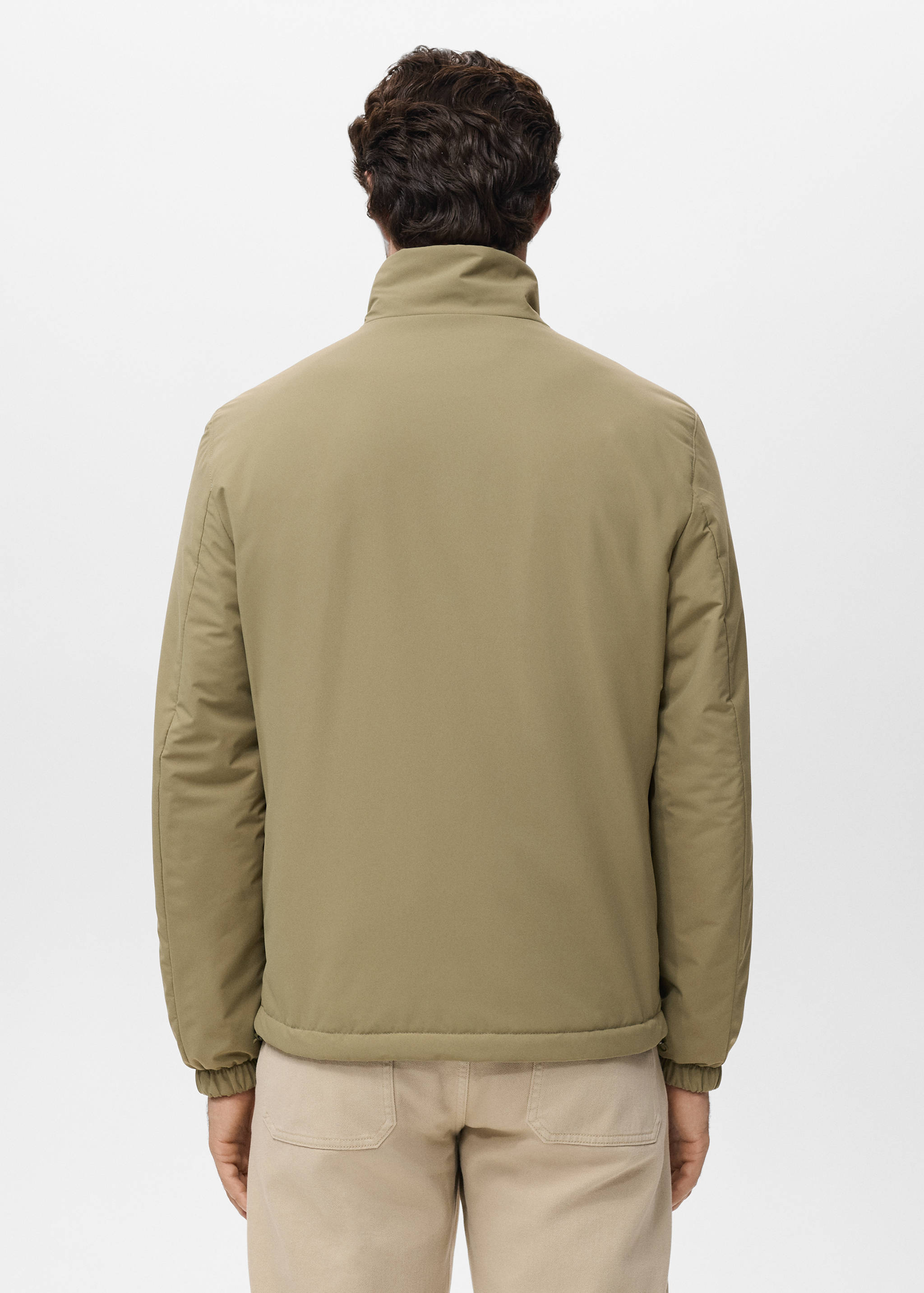 Reversible quilted water-repellent reversible jacket - Reverse of the article