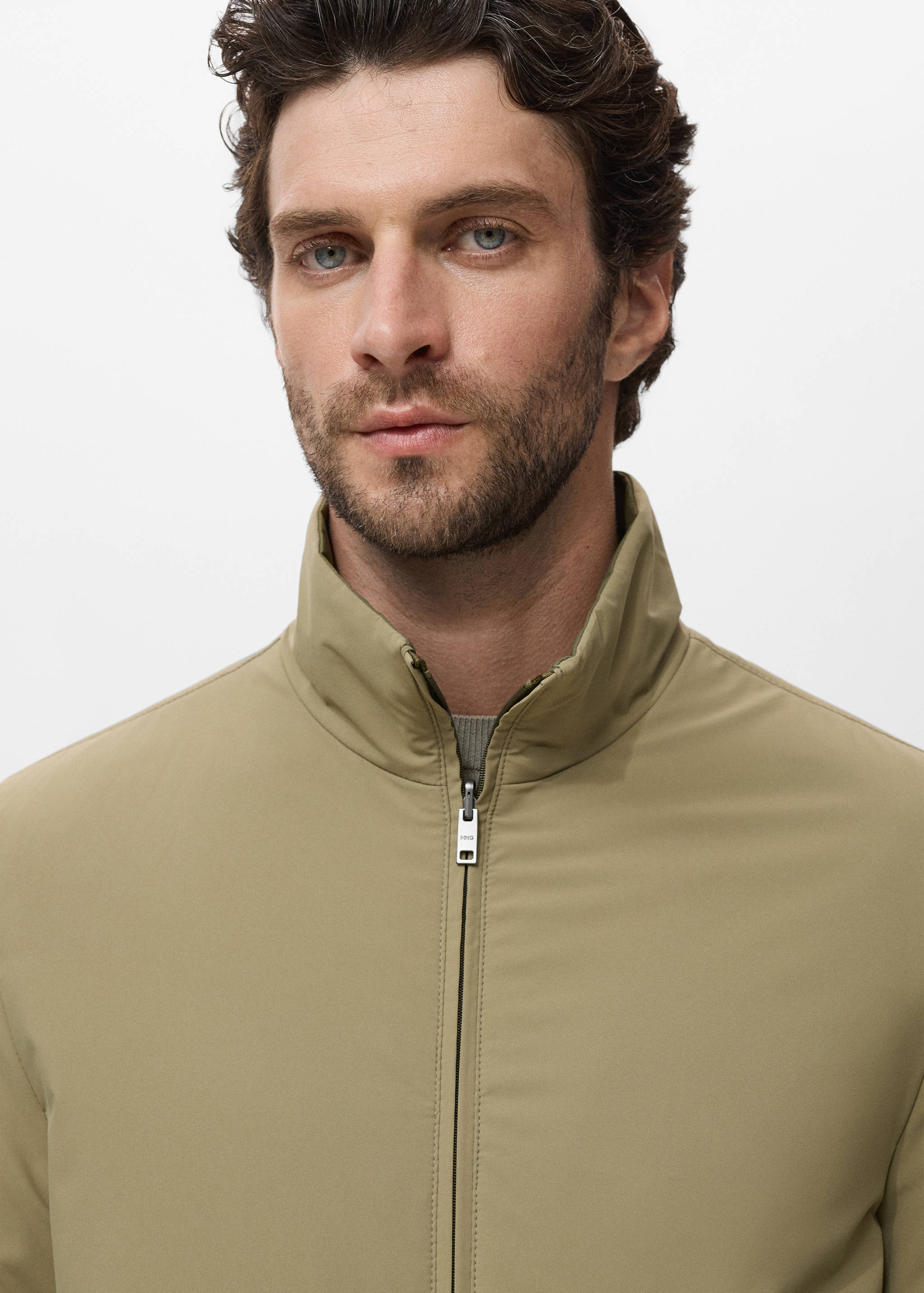 Reversible quilted water-repellent reversible jacket - Details of the article 1