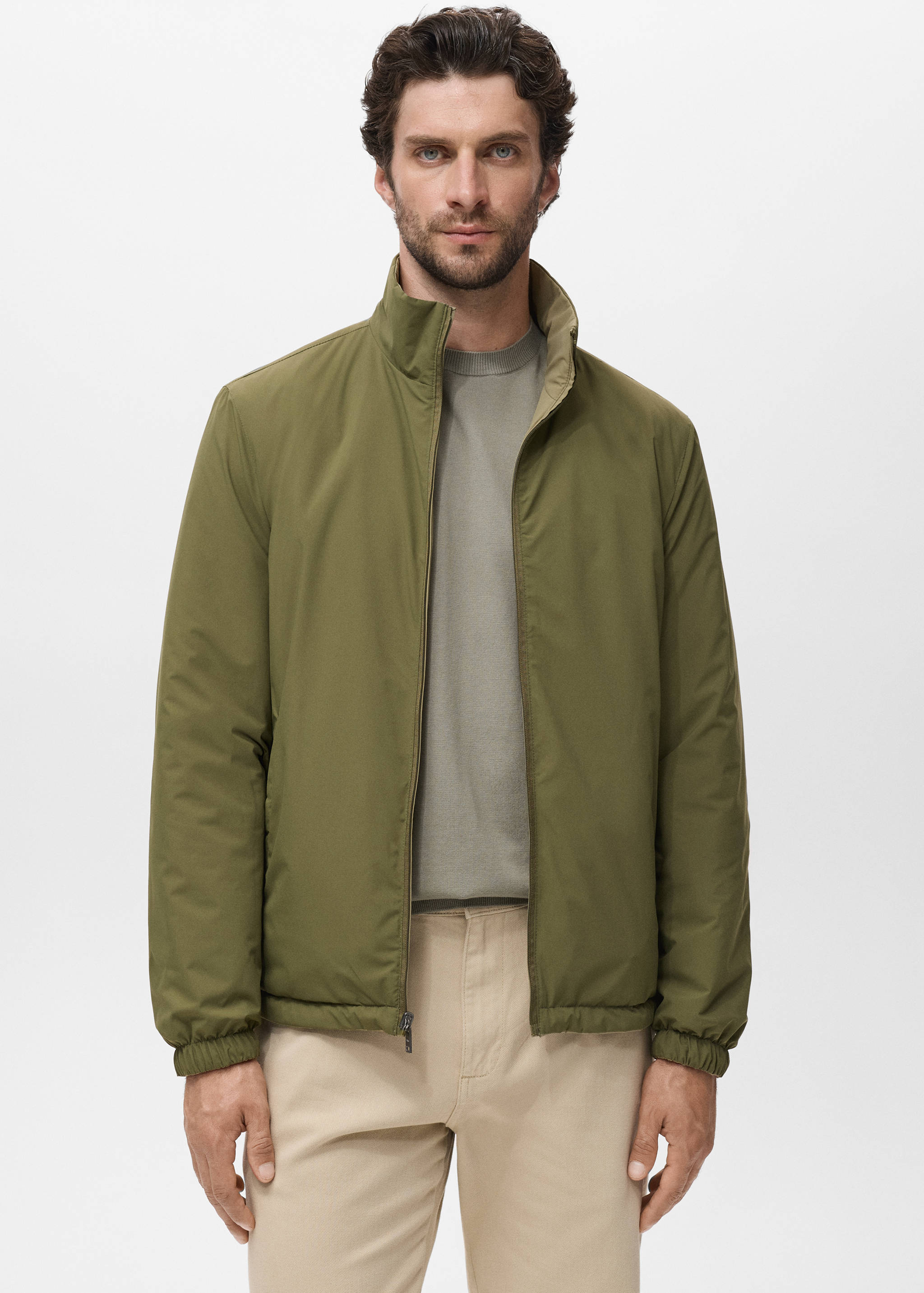 Reversible quilted water-repellent reversible jacket - Details of the article 6