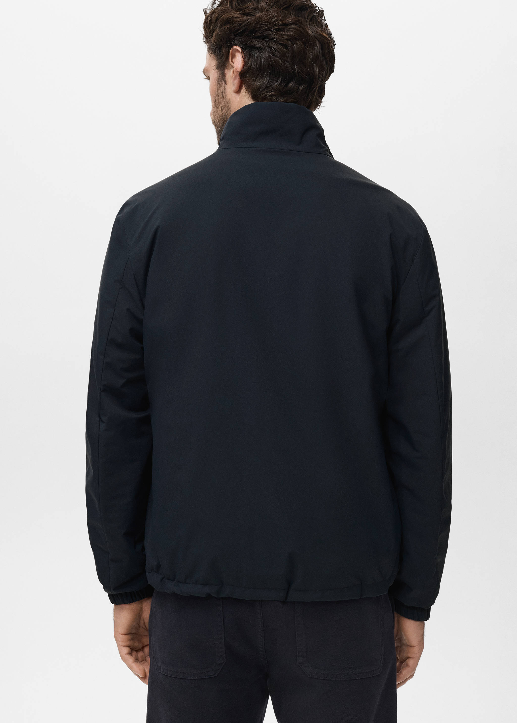 Reversible quilted water-repellent reversible jacket - Reverse of the article