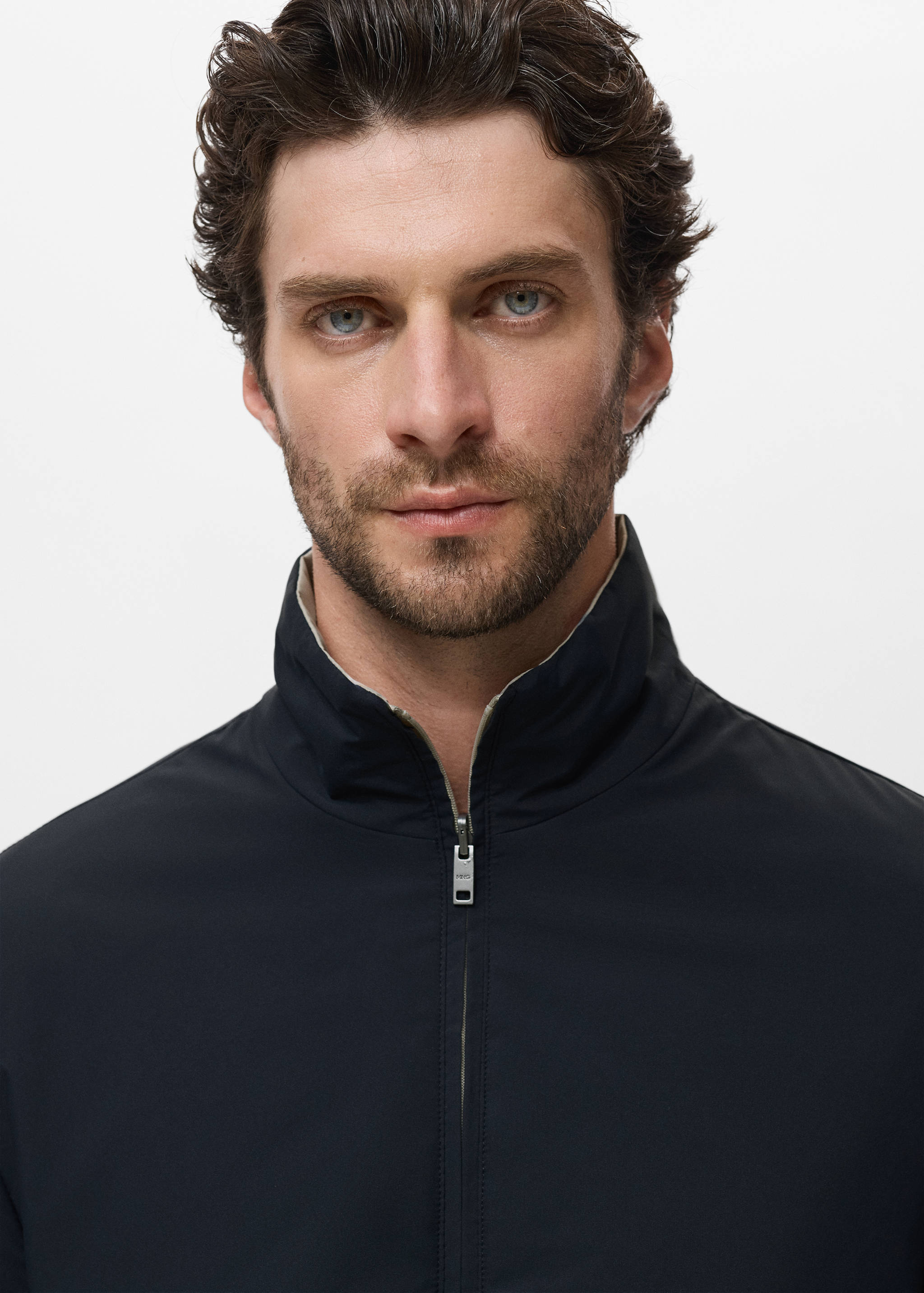 Reversible quilted water-repellent reversible jacket - Details of the article 1