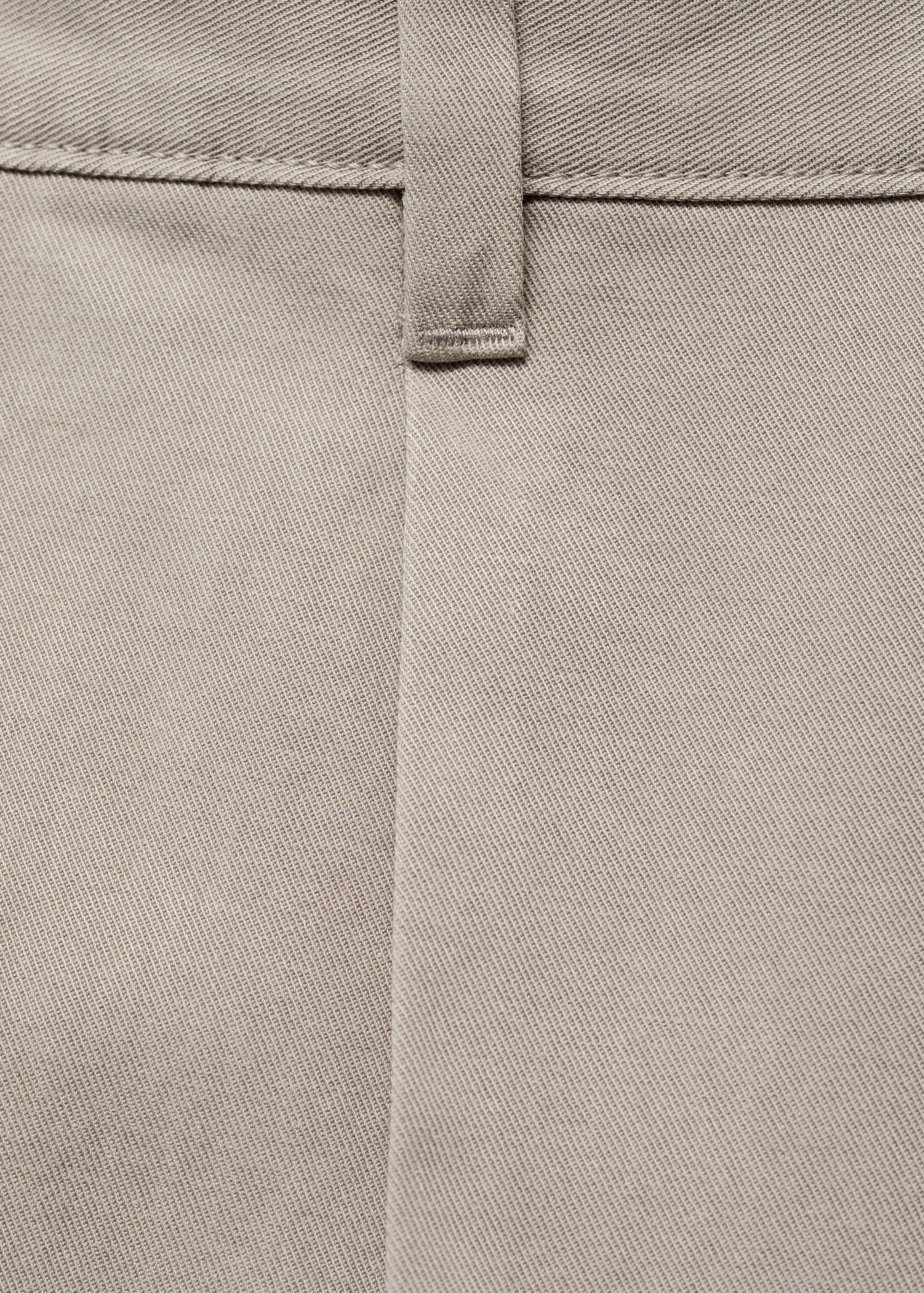 Cotton and lyocell straight-leg pleated pants - Details of the article 8